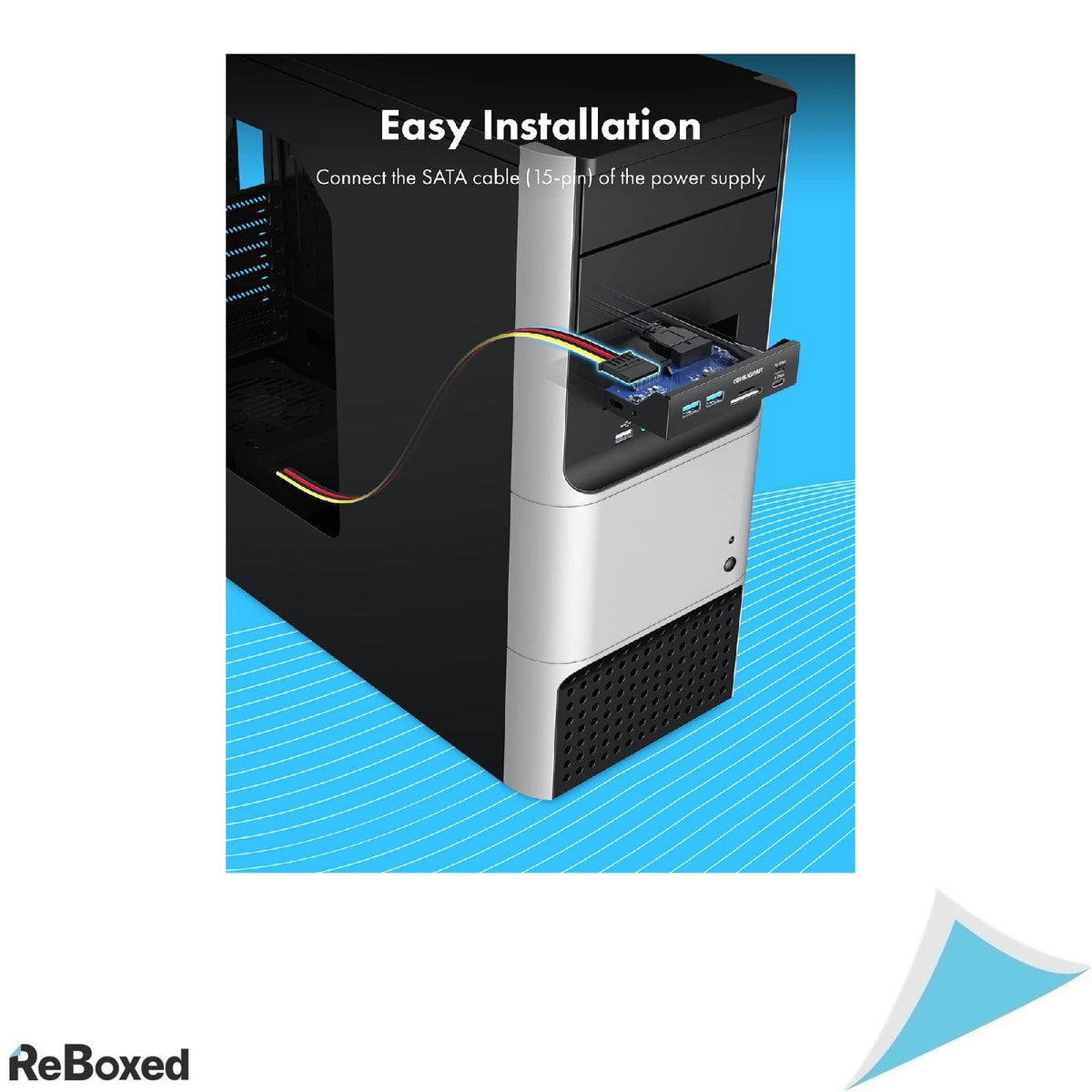 GRAUGEAR G-MP01CR – Panou Frontal 3.5 inch cu Hub USB-C 10Gbps &amp; 5Gbps, 2x USB 3.0 si Cititor Carduri SD/microSD