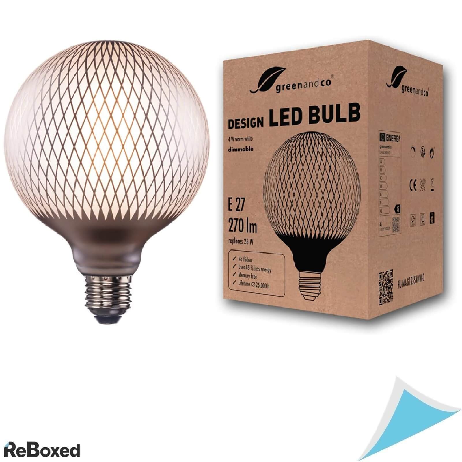 Greendaco Vintage Style Bec LED E27 G125 270lm