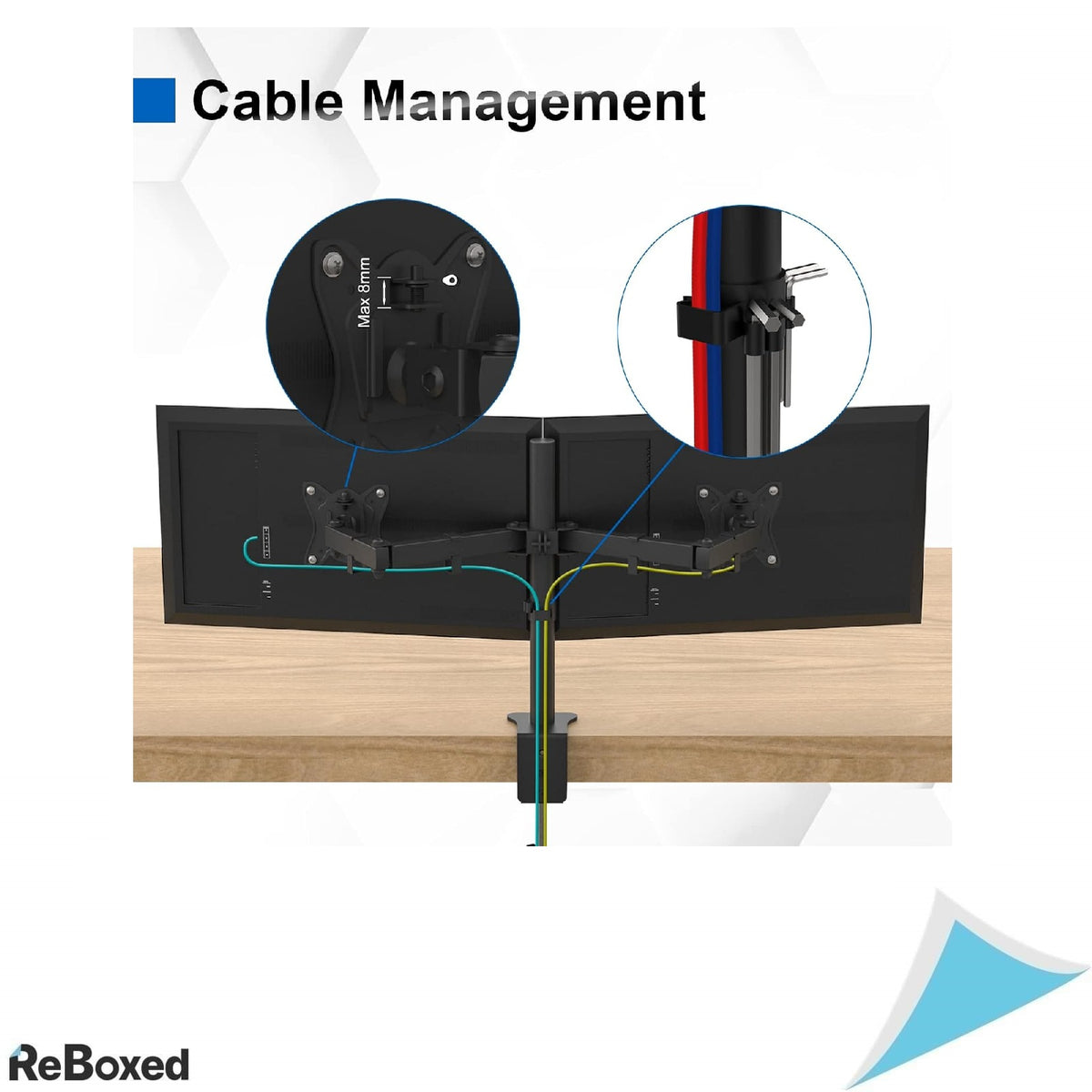 GRIFEMA Brat Dual Reglabil pentru Monitoare 13-32 inch