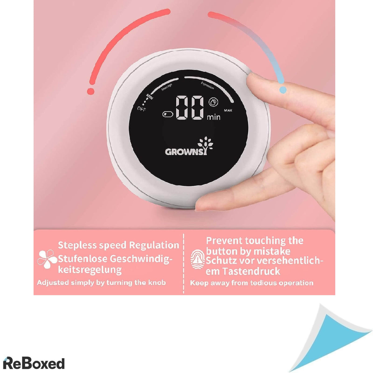 Growsny Pompa electrica de san cu afisaj LED HD