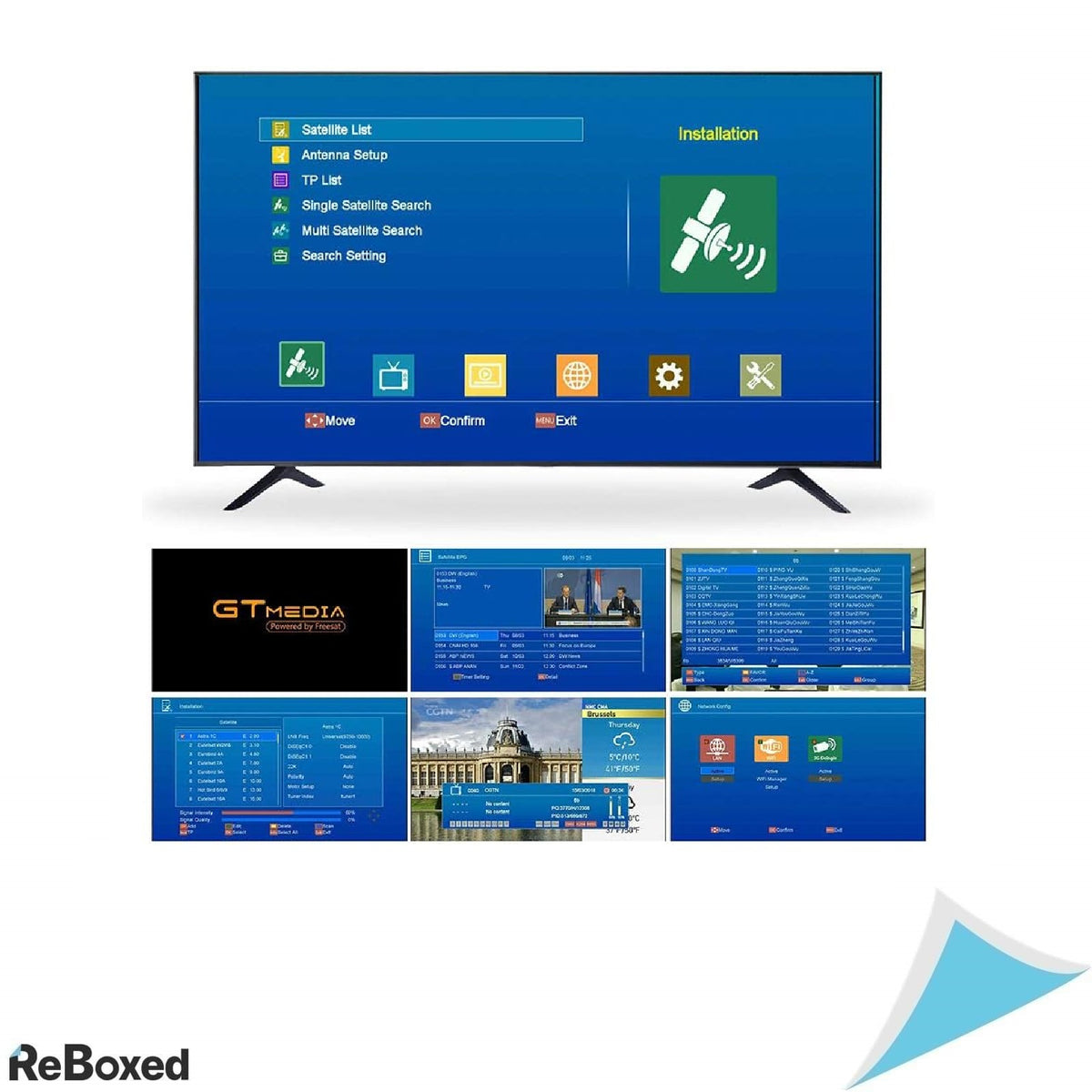 GTMEDIA V8X Receptor Satelit Digital DVB-S/S2/S2X cu WiFi Integrat, Full HD 1080p, SCART, HDMI, IPTV, YouTube, Gniazdo CA – Model Actualizat V8 NOVA