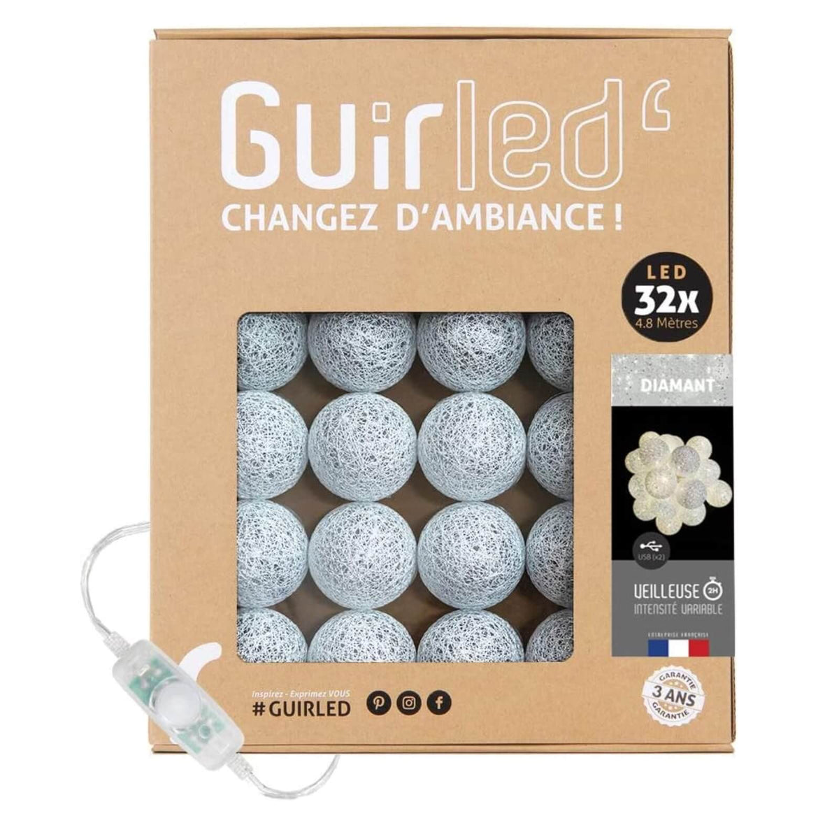 Guirled Instalatie 32 Becuri Diamant