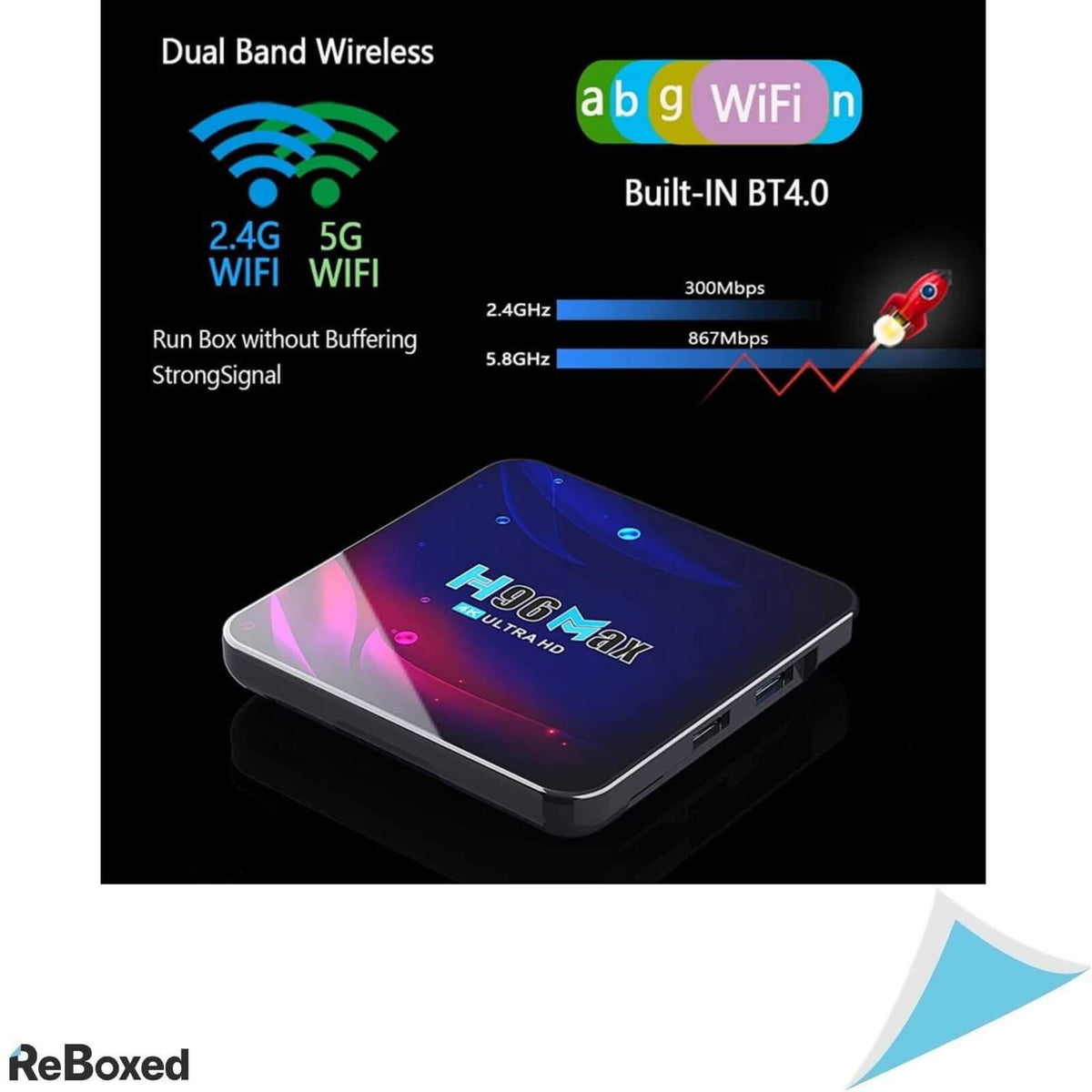 H96 Max TV Box MediaPlayer HDR USB 3.0 Ultra HD 4K