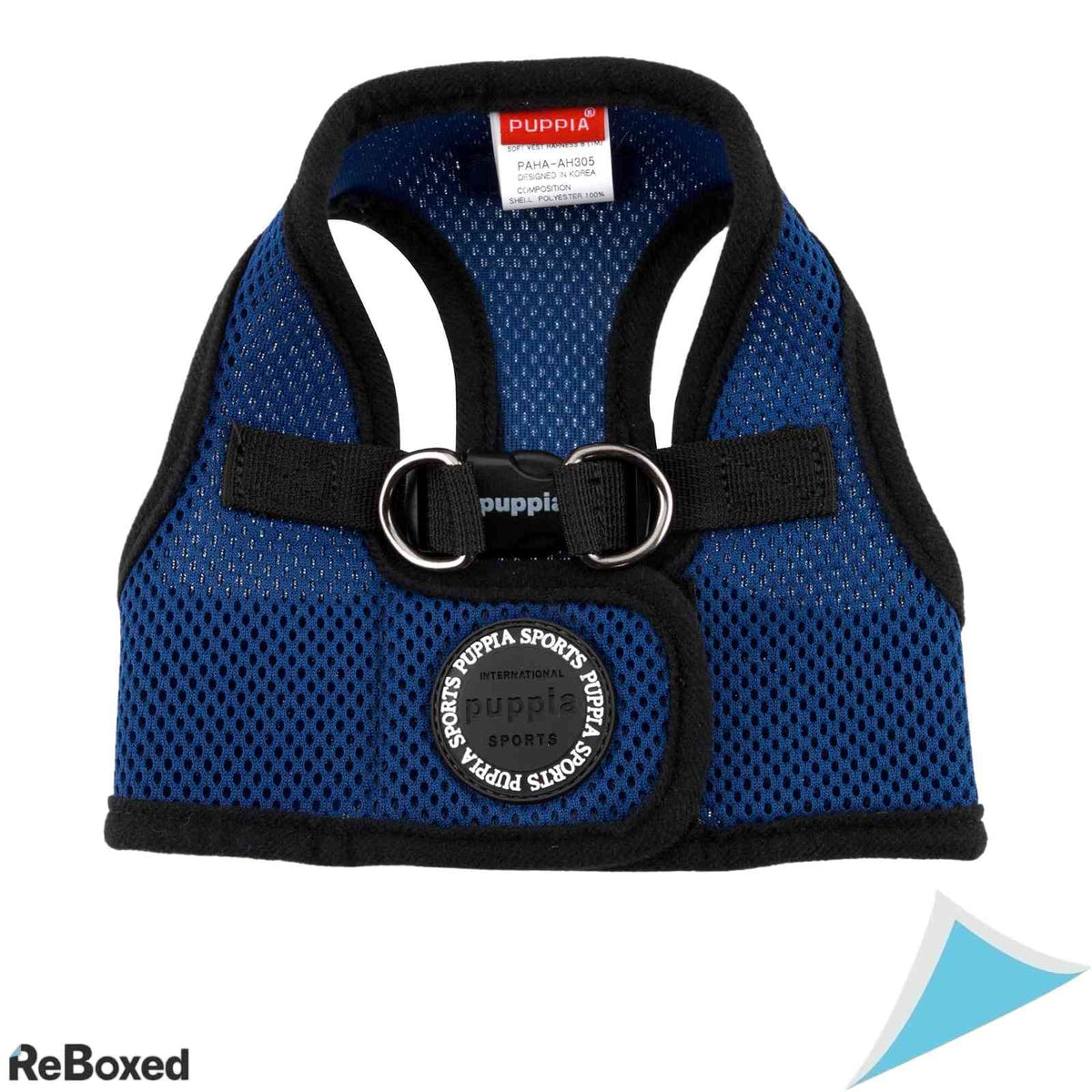 Ham vesta pentru caini  Puppia Soft Vest, marimea L, Airmesh, Albastru Regal