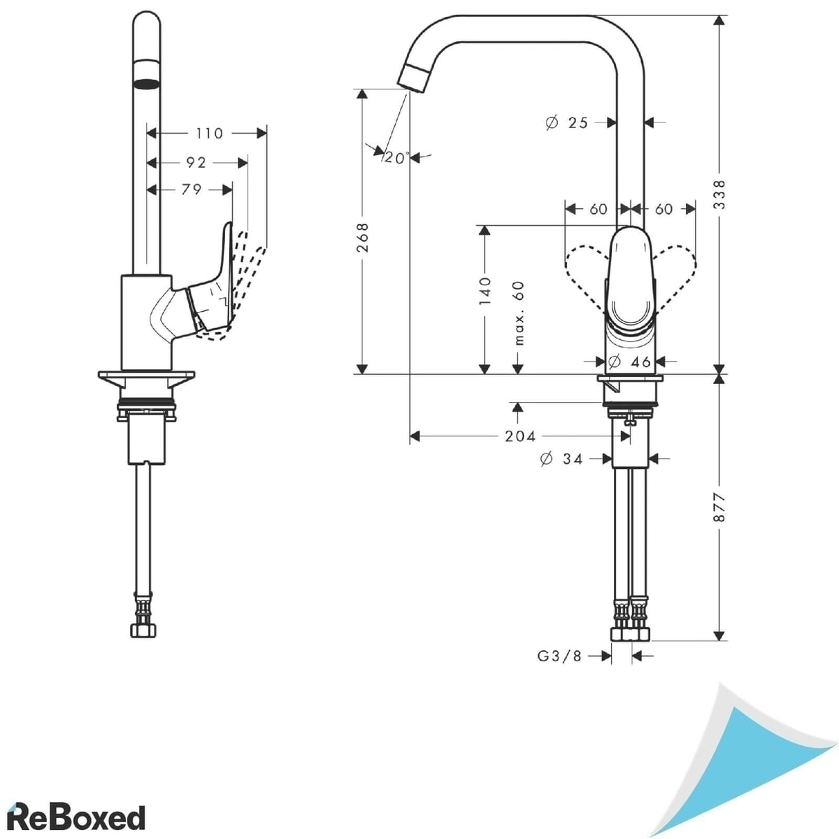 Hansgrohe HG Ecos L Baterie Bucatarie 14816000