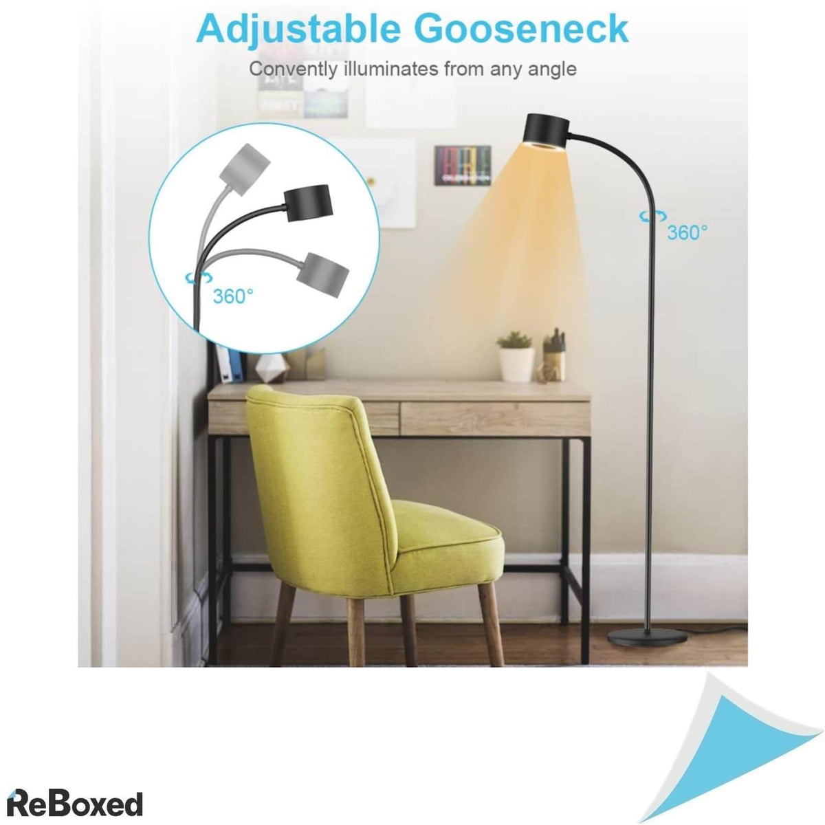 Henzin Lampa LED de Podea 12W 800 Lumeni cu Gat Flexibil