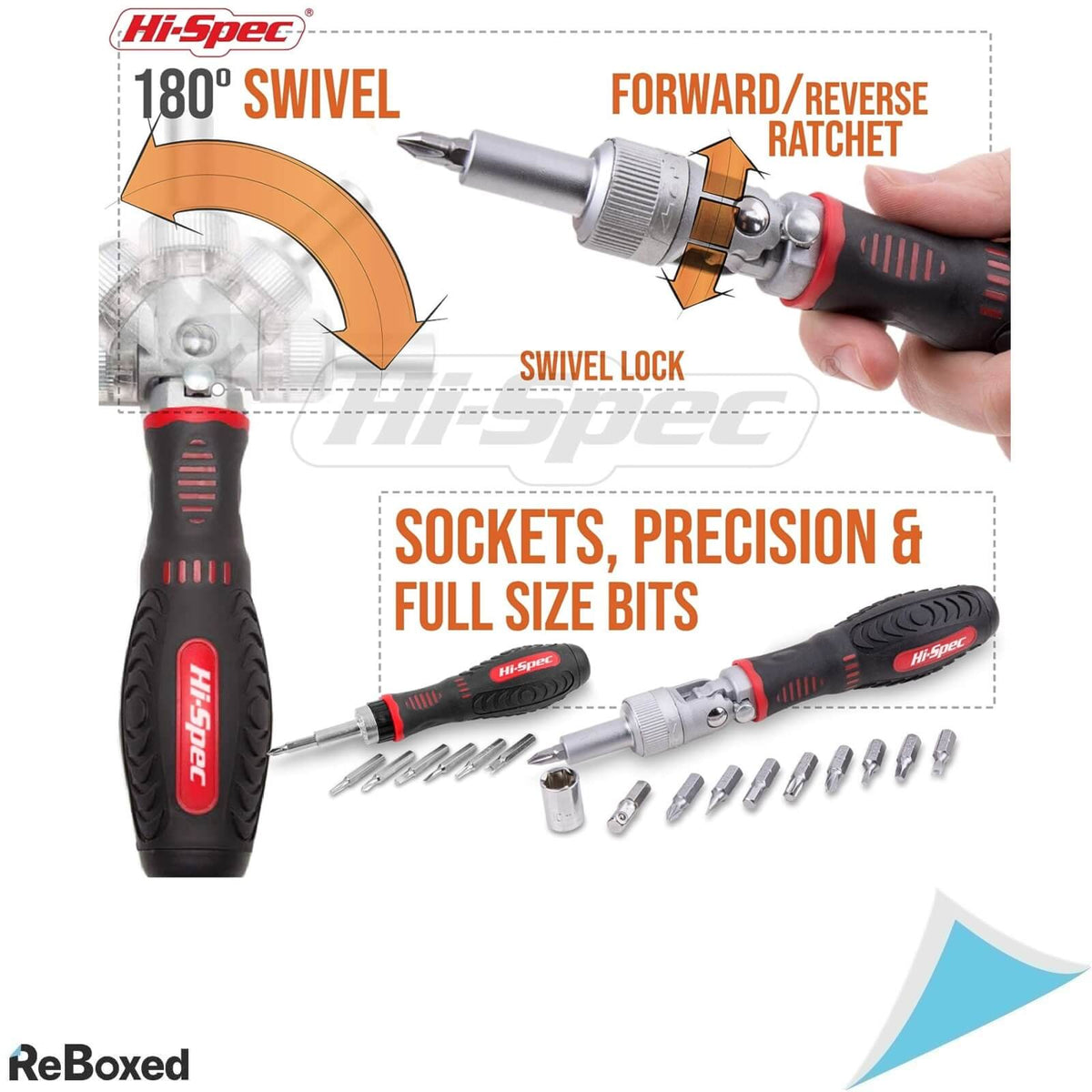 Hi-Spec Set Surubelnite cu Clichet Biti Tubulare 61 Piese