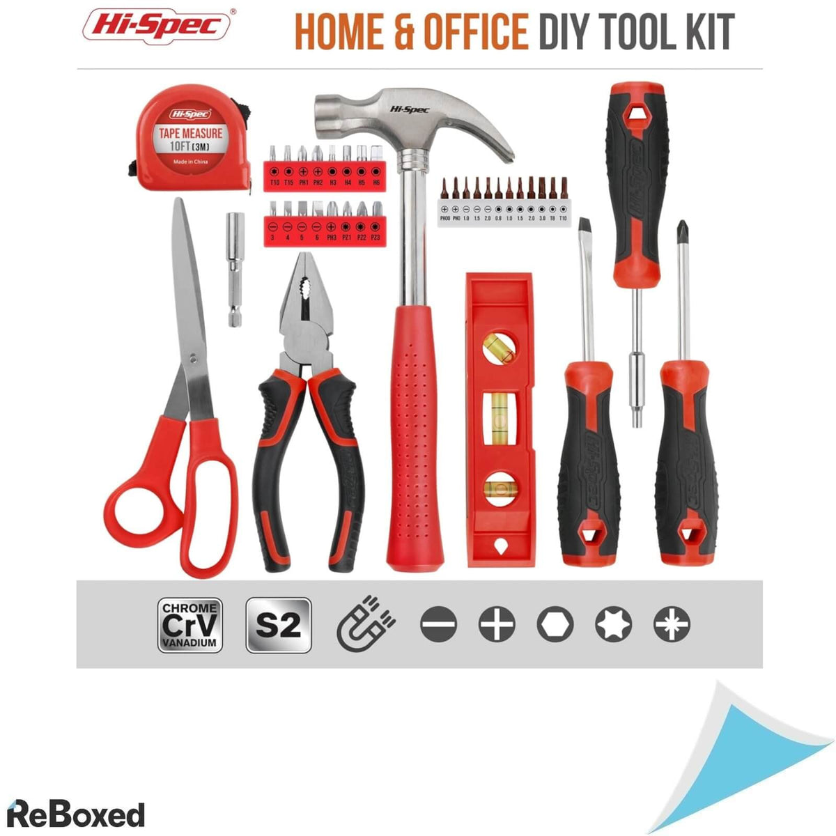 Hi-Spec Trusa de Scule 42 Piese Rosu