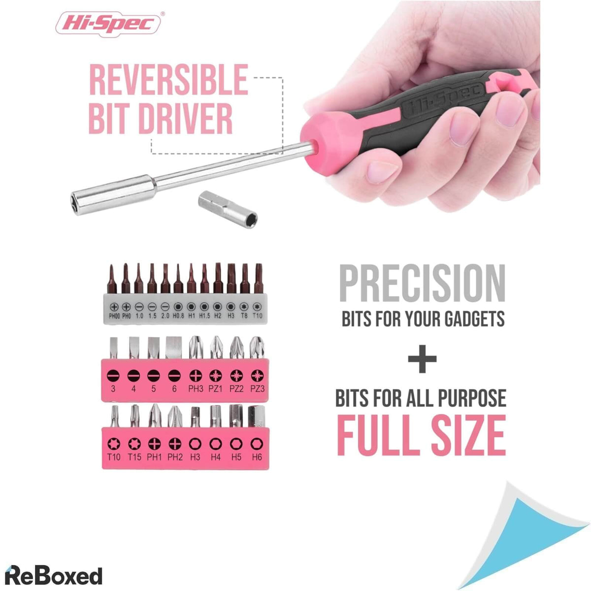 Hi-Spec Trusa de Scule 42 Piese Roz