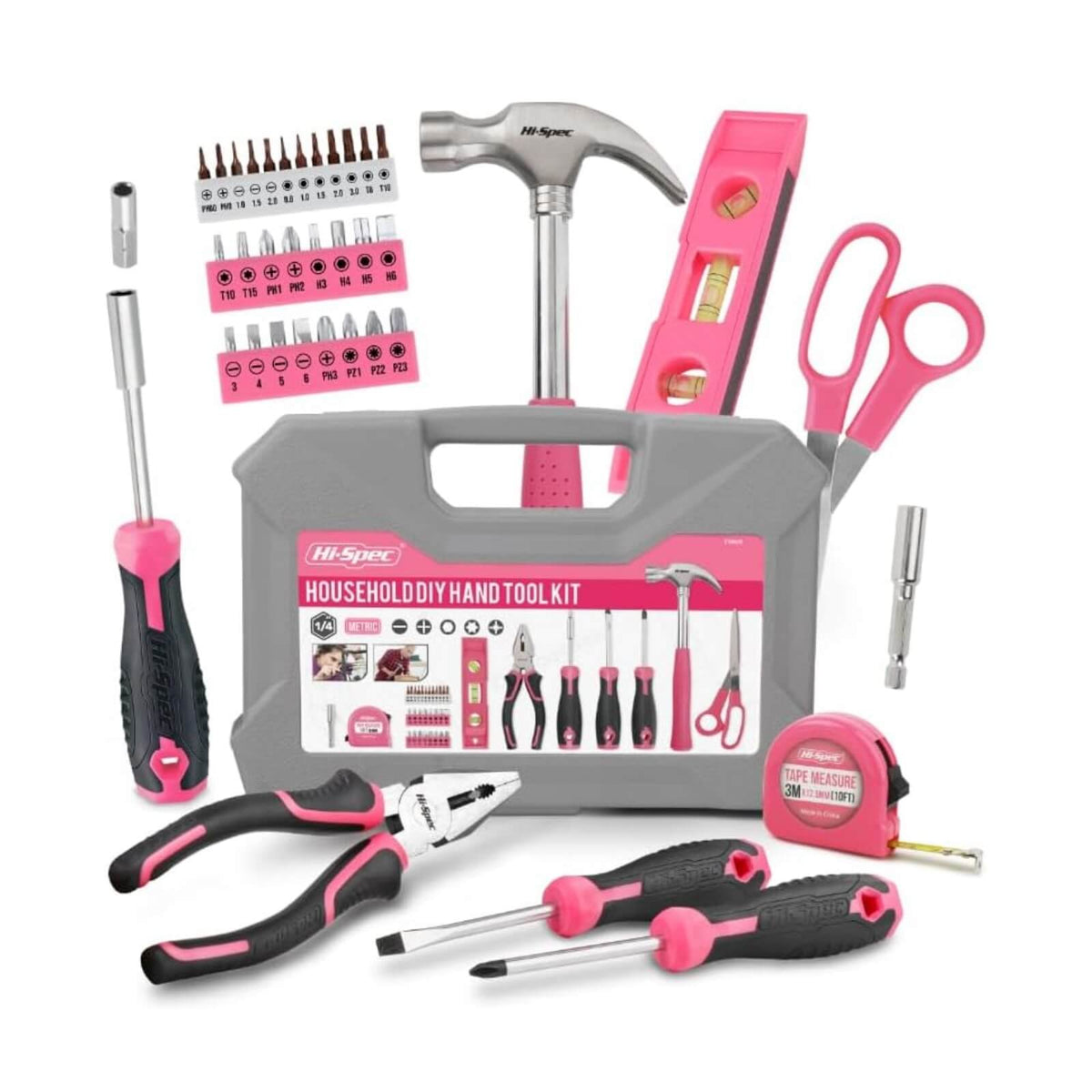 Hi-Spec Trusa de Scule 42 Piese Roz