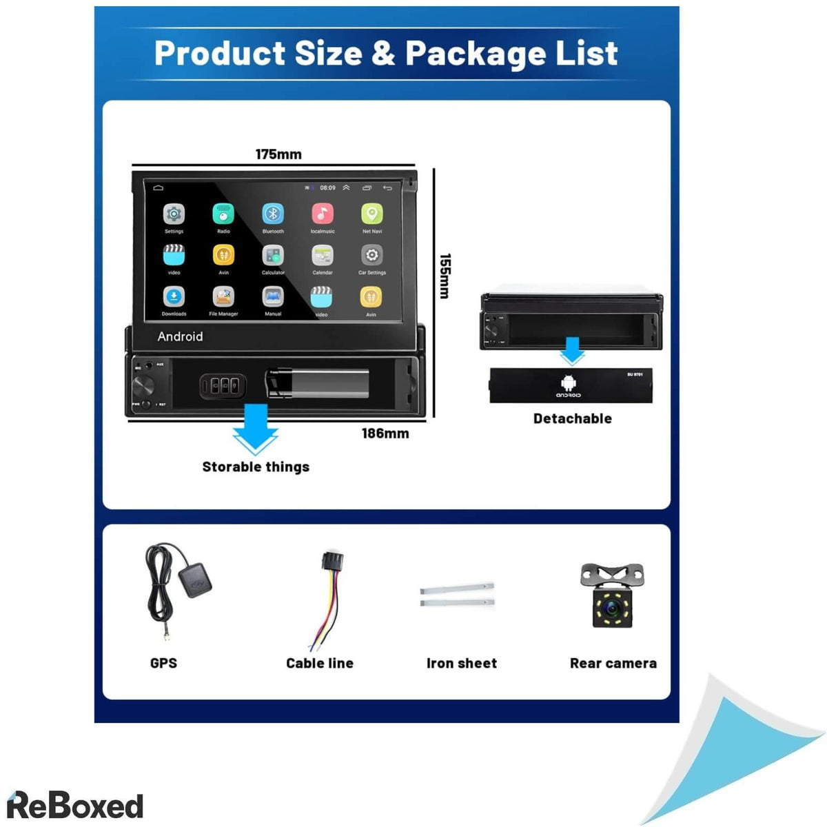 Hikity Android Car Radio Navigatie 1GB/16GB 1DIN 7&quot; LCD