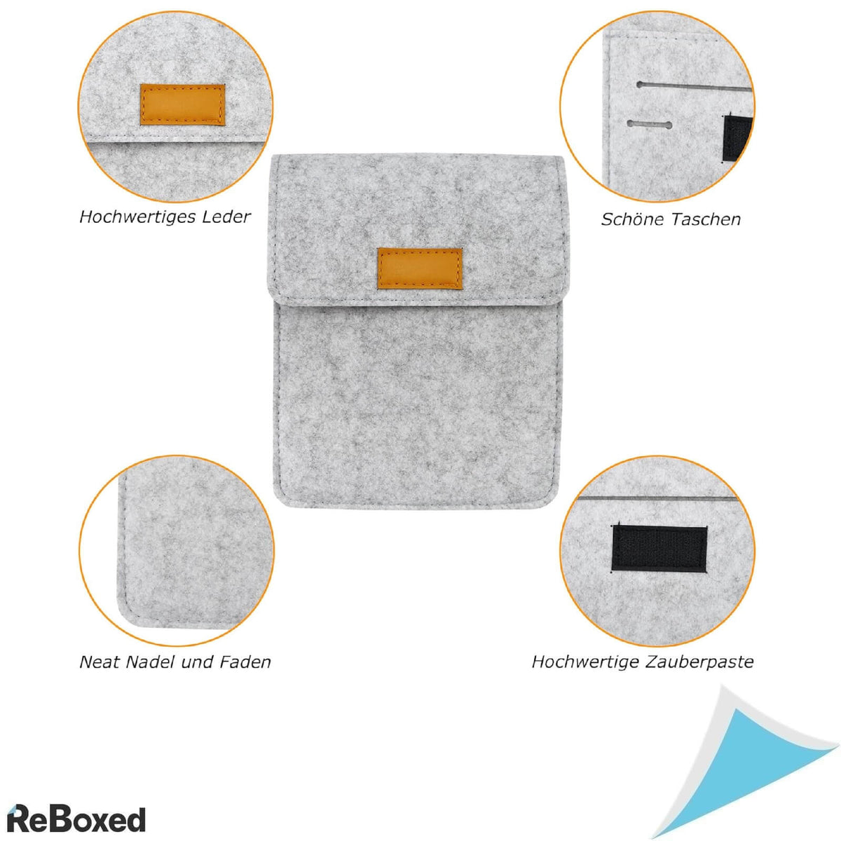 HLDIFENGGS Husa Tableta din Pasla Gri