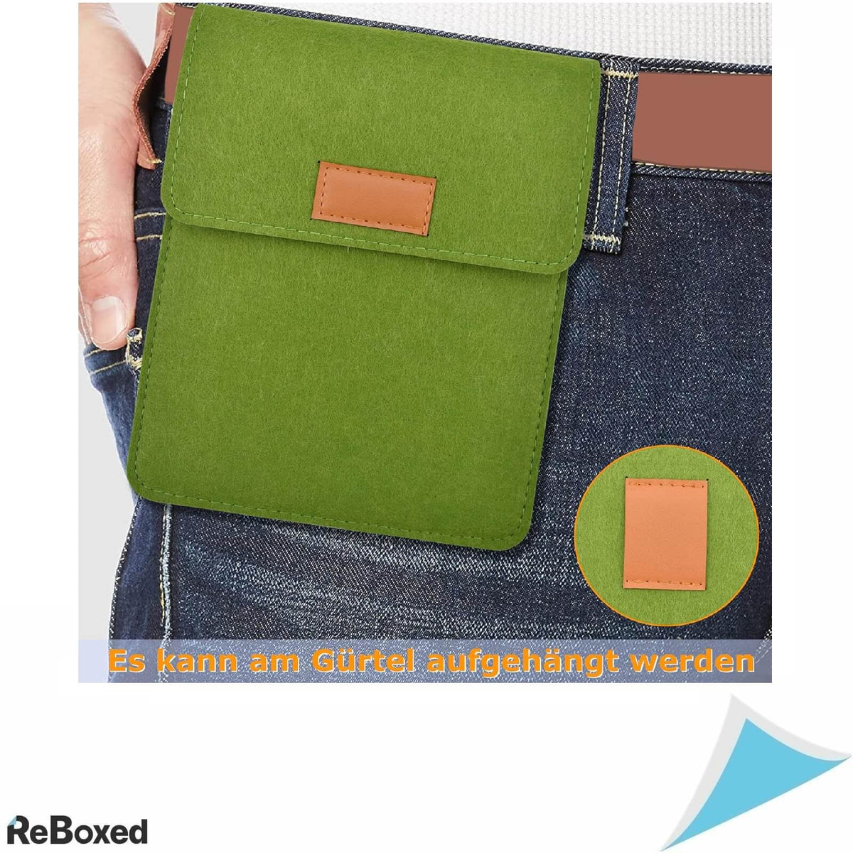 HLDIFENGGS Husa Tableta din Pasla Verde 20 x 15 x 1.2 cm