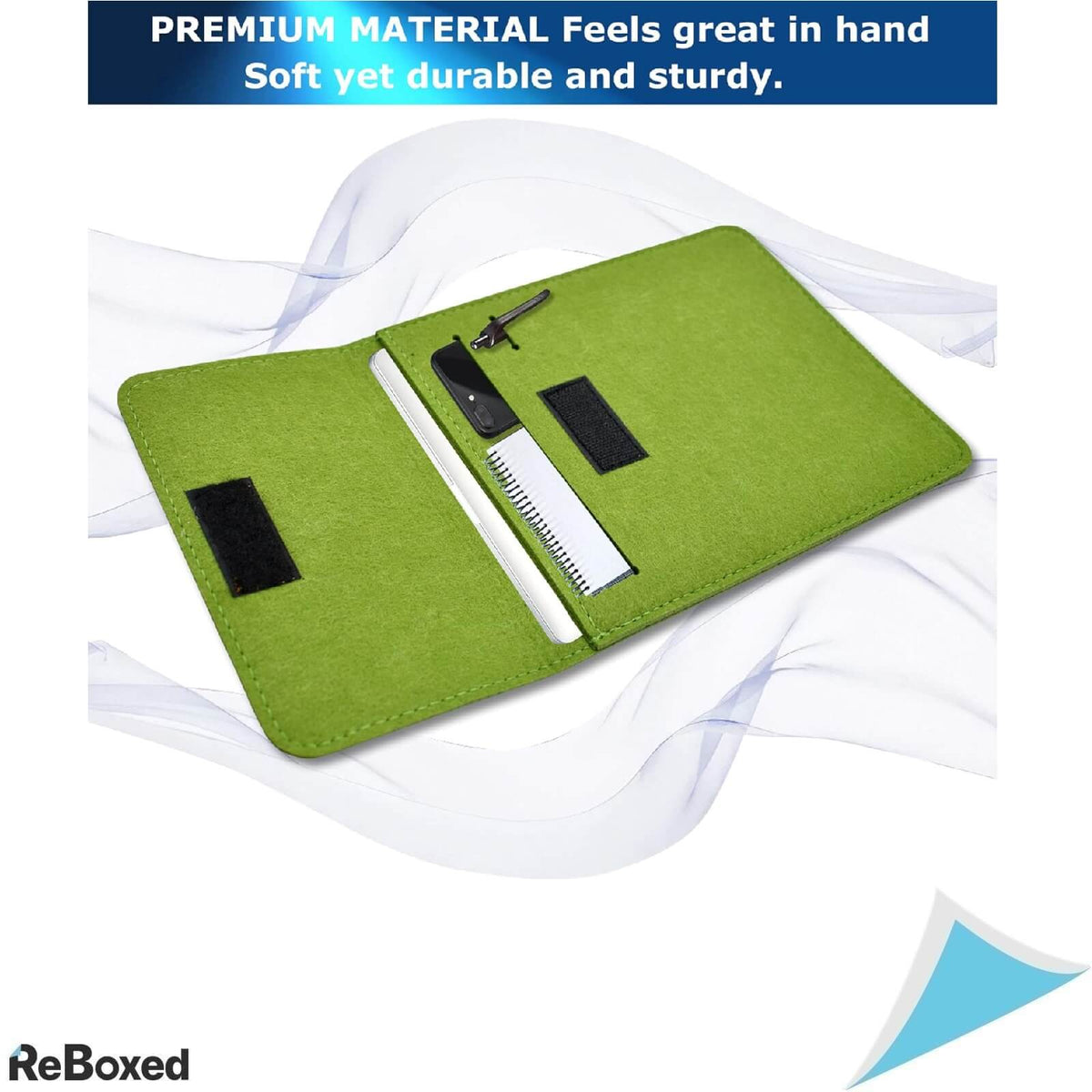 HLDIFENGGS Husa Tableta din Pasla Verde 20 x 15 x 1.2 cm