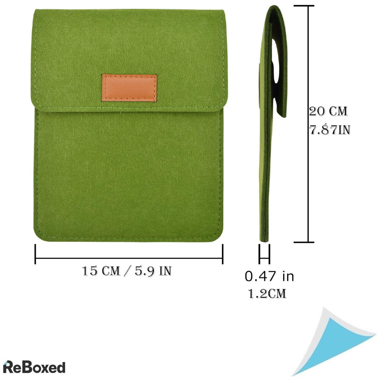 HLDIFENGGS Husa Tableta din Pasla Verde 20 x 15 x 1.2 cm