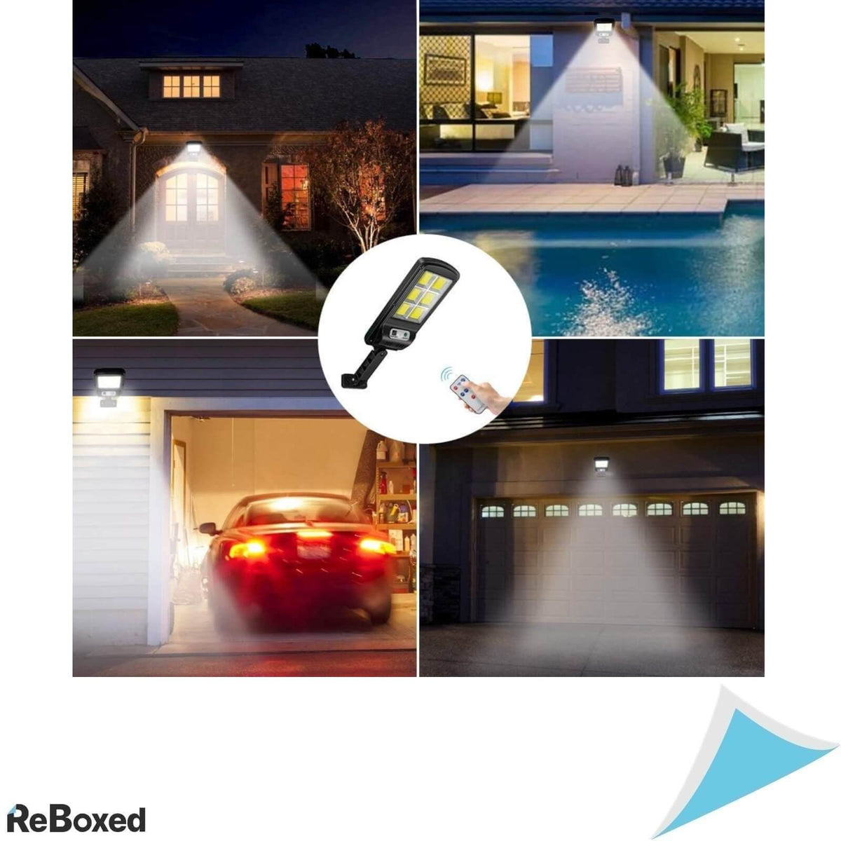 Holitin 120 COB Lampa Solara LED cu Senzor de Miscare 2Buc