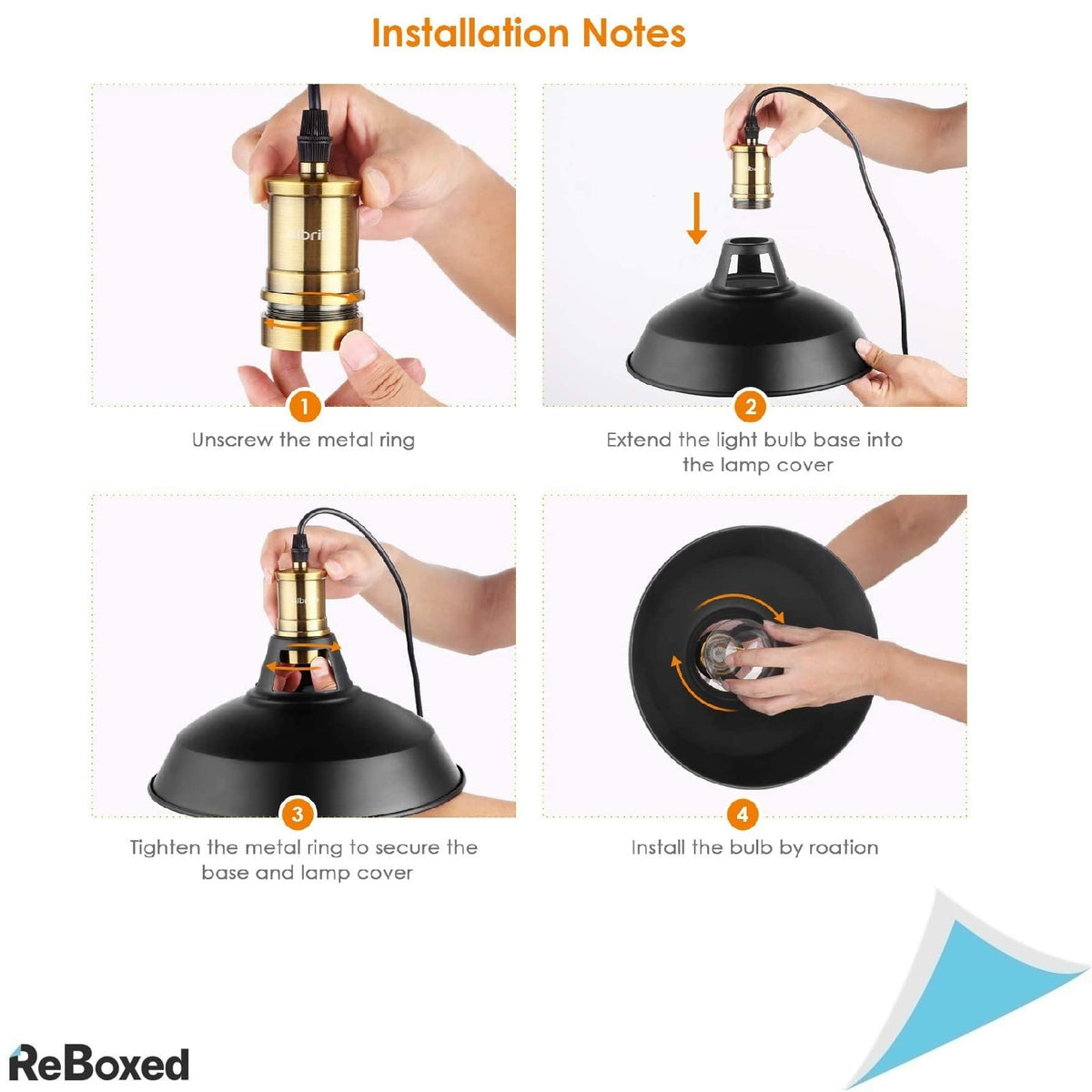 Home-Neat Set 3 Lustre Pendente Industriale cu diametru 27 cm cu Cablu Reglabil