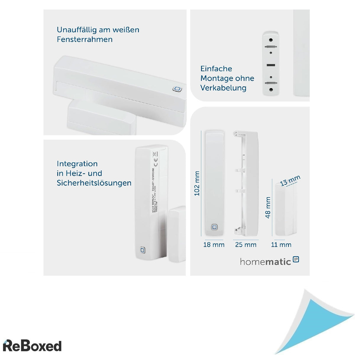 Homematic IP Contact Magnetic Smart pentru Geamuri si Usi