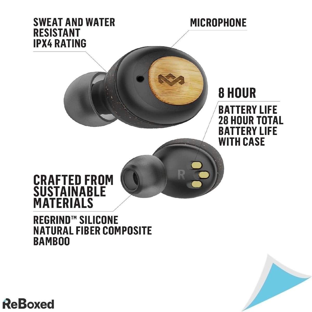 House of Marley Champion Casti Intraauriculare Wireless TWS Negru