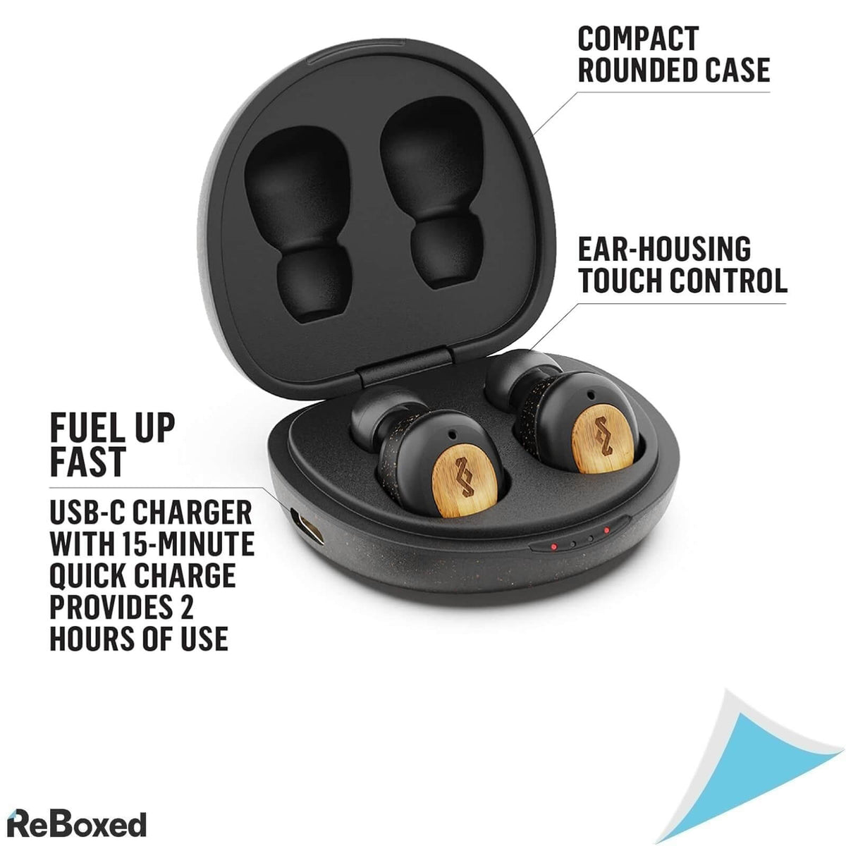 House of Marley Champion Casti Intraauriculare Wireless TWS Negru