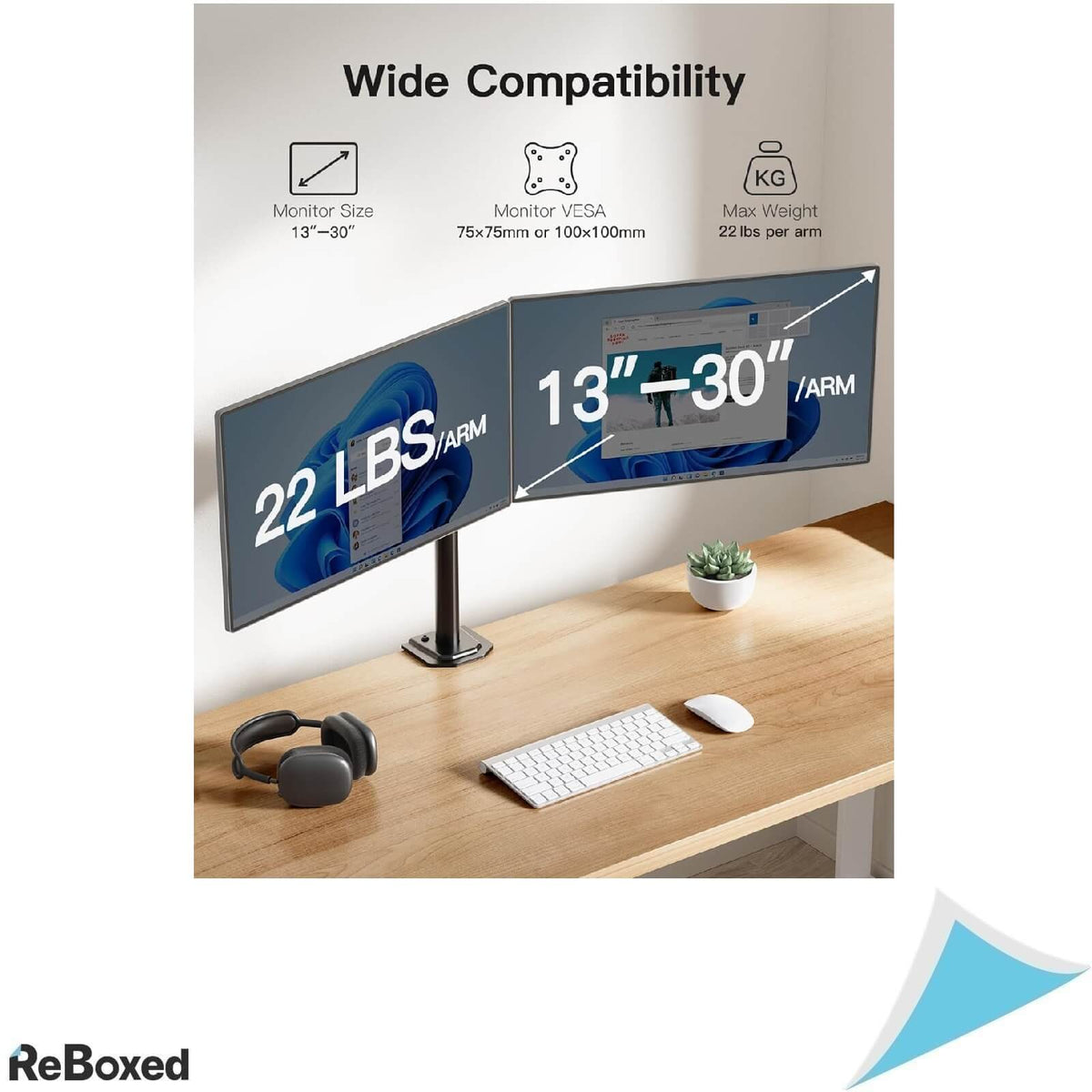 Huanuo Suport Reglabil pentru 2 Monitoare