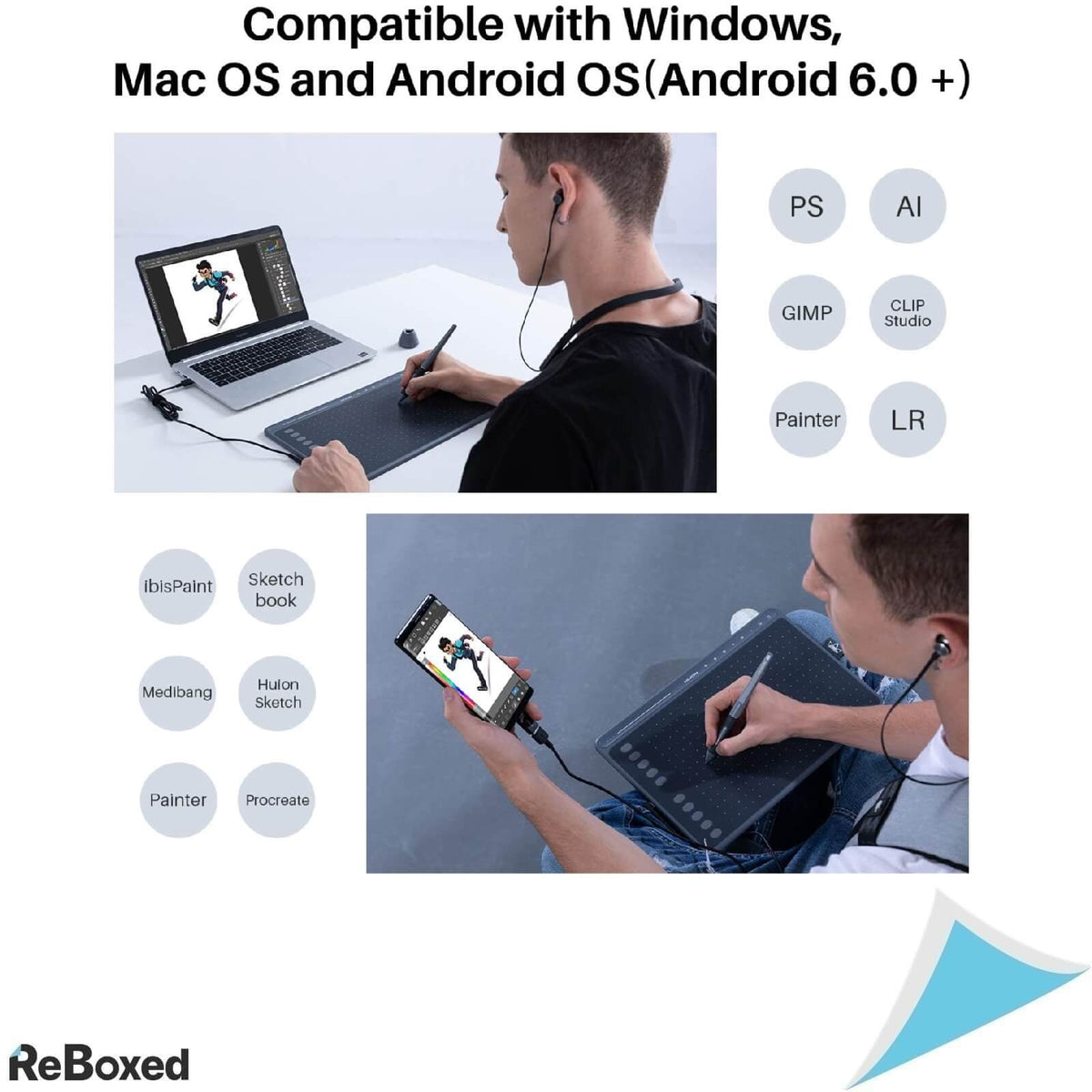 Huion HS611 Tableta Grafica Starry Blue