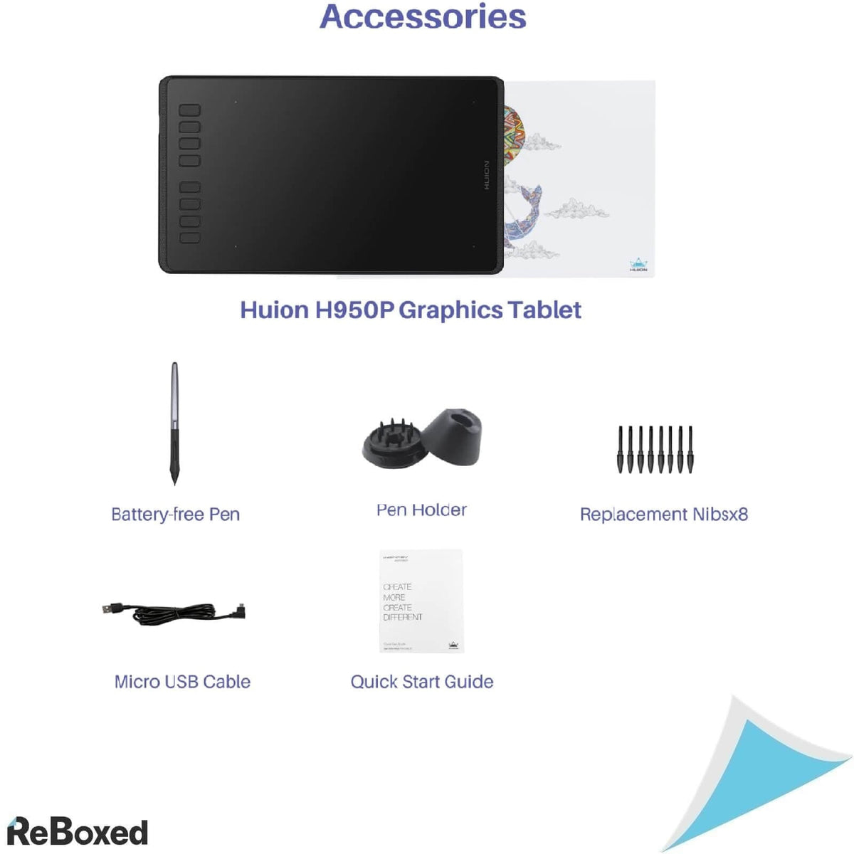 Huion Inspiroy H950P Tableta Grafica USB 5080LPI 266PPS PW100