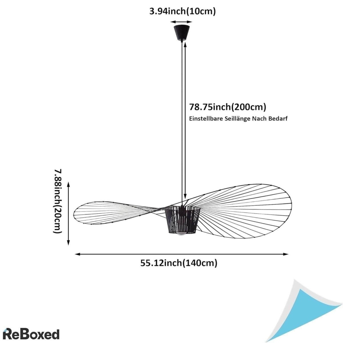 Vertigo Candelabru Vintage 140cm soclu E27 40W Negru