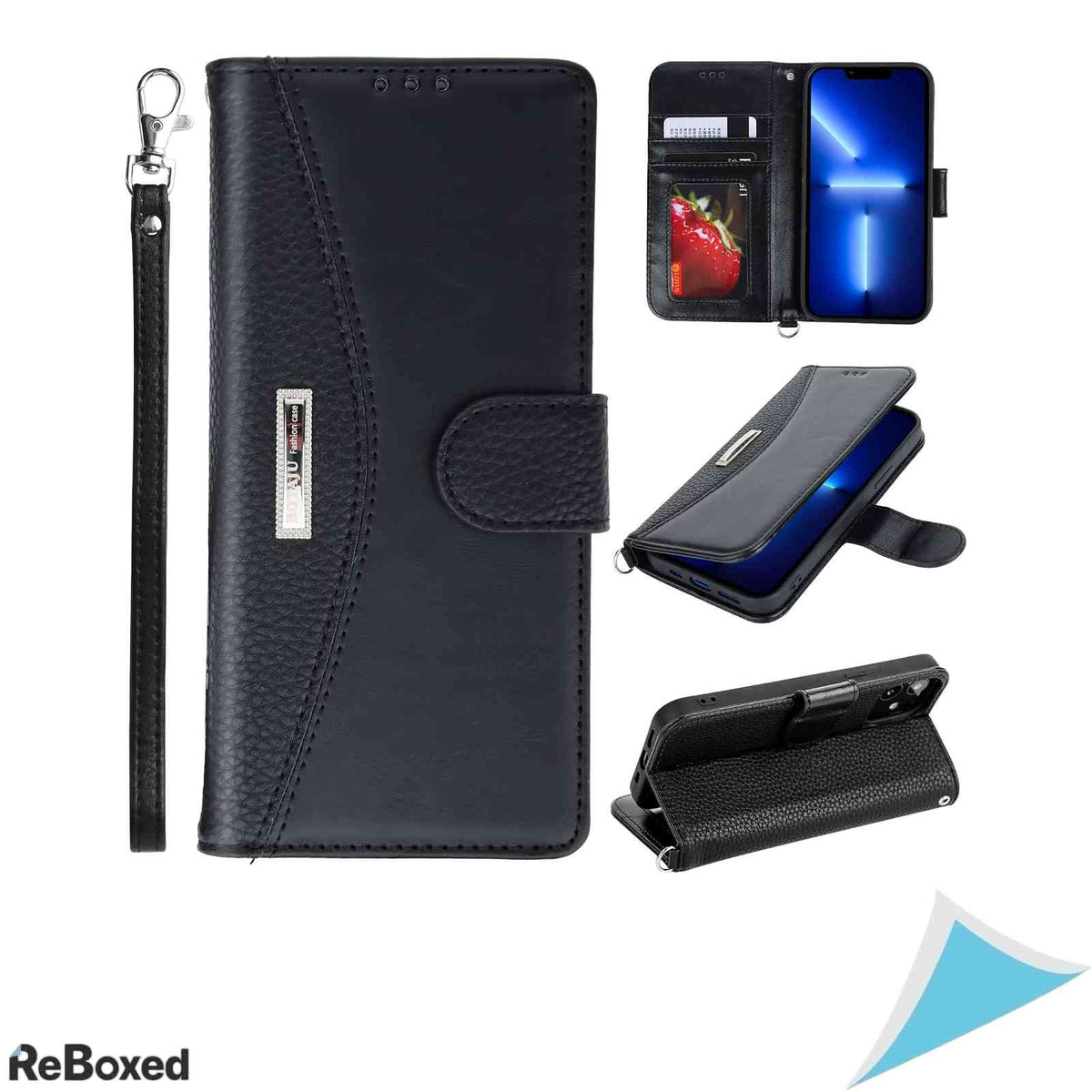 Husa Carte BOTAJU din Piele Ecologica cu Suport Carduri si Inchidere Magnetica pentru Samsung Galaxy A03s 5G Negru