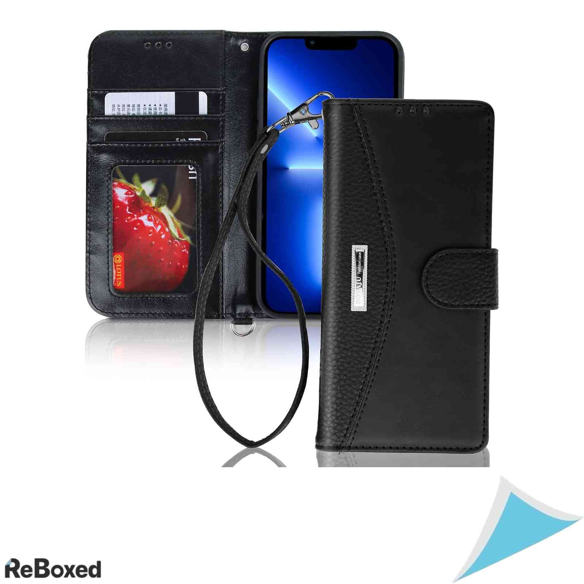 Husa Carte BOTAJU din Piele Ecologica cu Suport Carduri si Inchidere Magnetica pentru Samsung Galaxy A03s 5G Negru