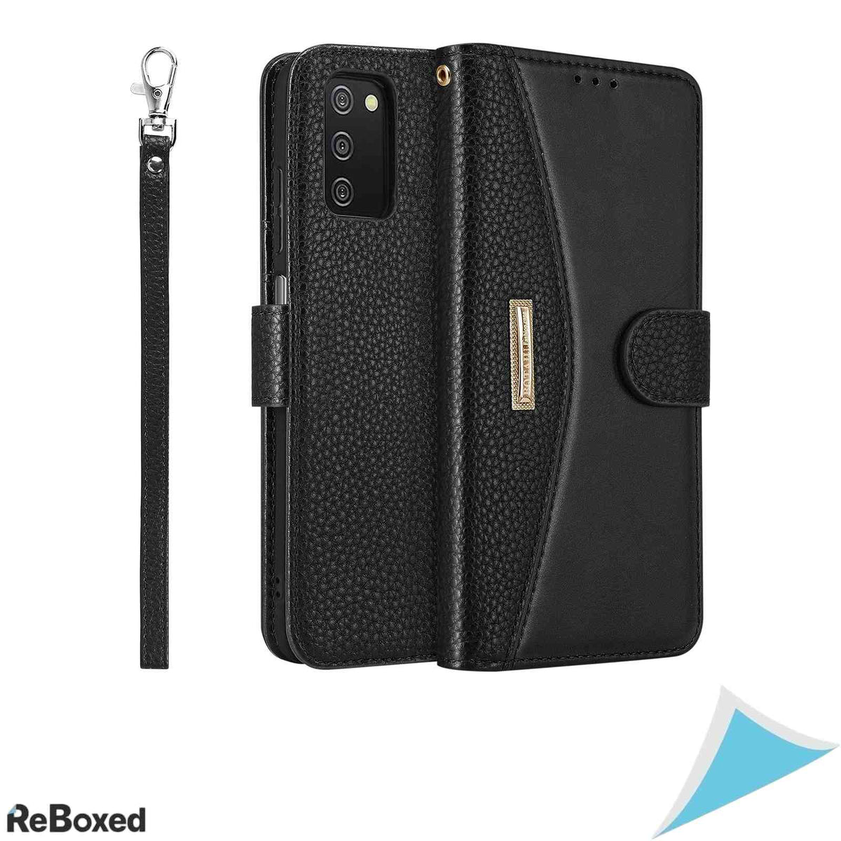 Husa Carte BOTAJU din Piele Ecologica cu Suport Carduri si Inchidere Magnetica pentru Samsung Galaxy A03s 5G Negru