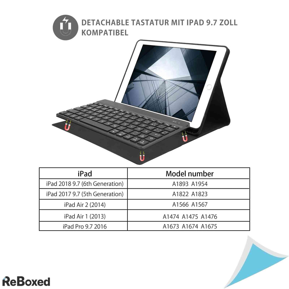 Husa cu Tastatura Bluetooth Iluminata RGB BORIYUAN iPad 9.7 Negru