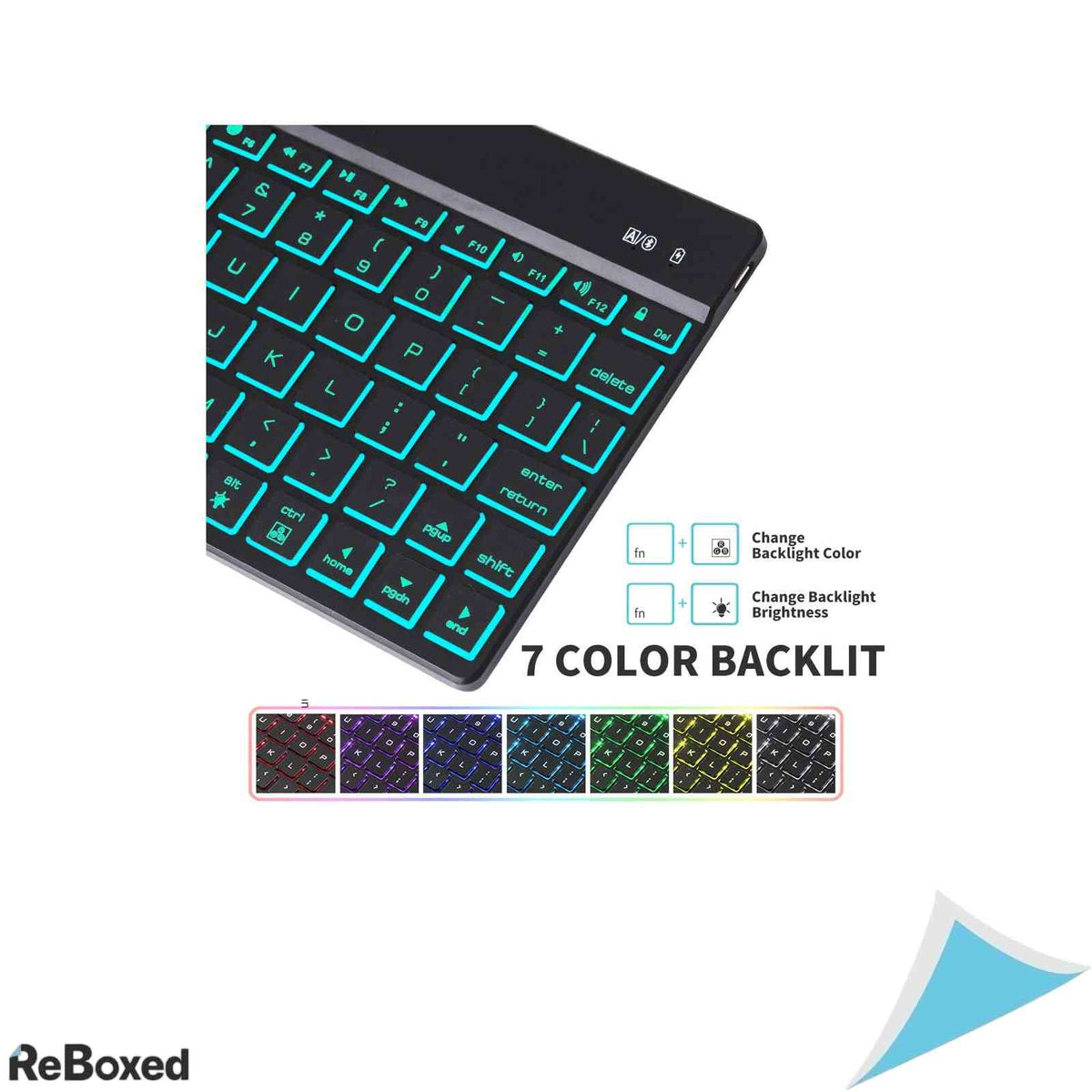 Husa cu Tastatura Bluetooth Iluminata RGB BORIYUAN iPad 9.7 Negru