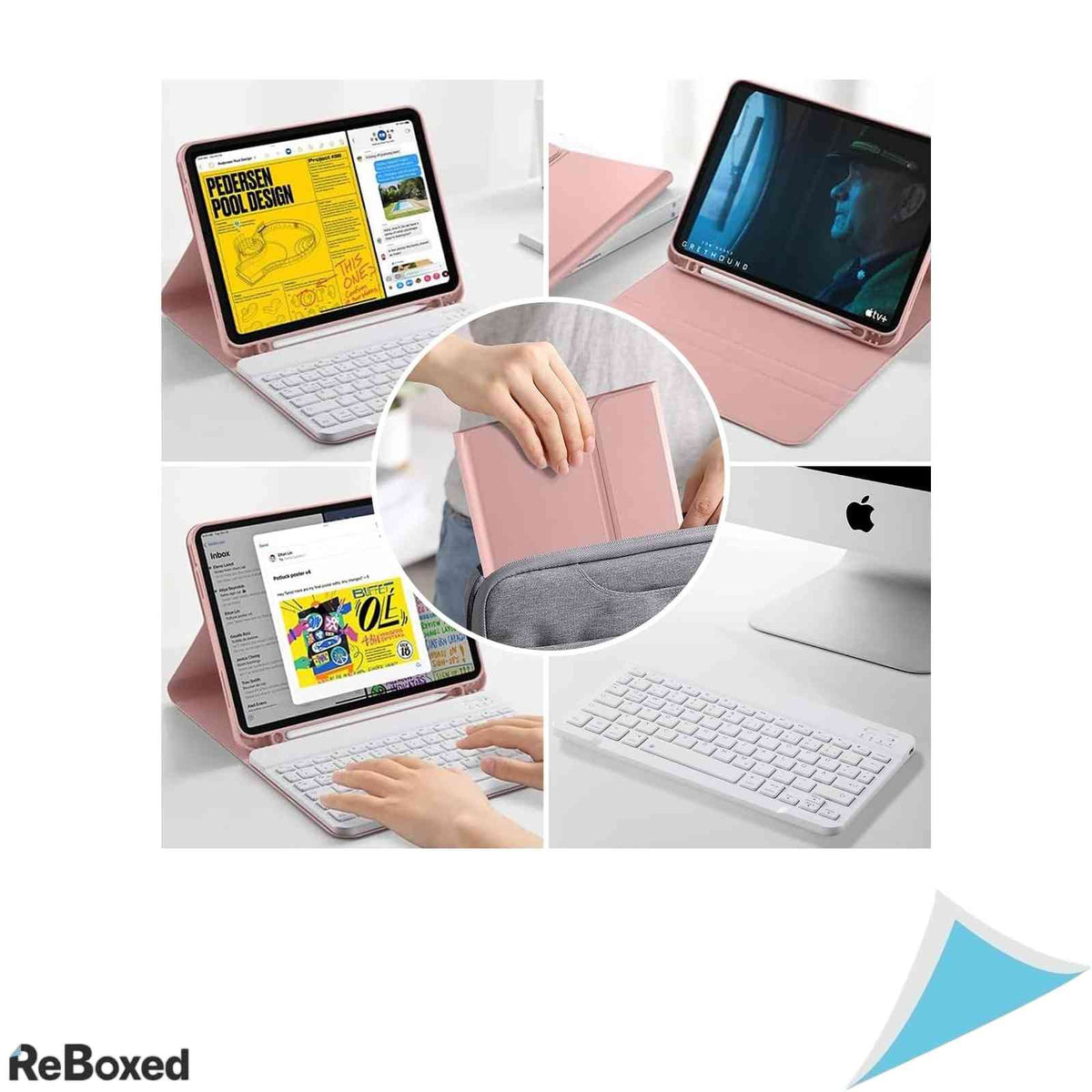 Husa cu Tastatura Bluetooth Laetass pentru iPad 10 Generatia 10.9" (2022)