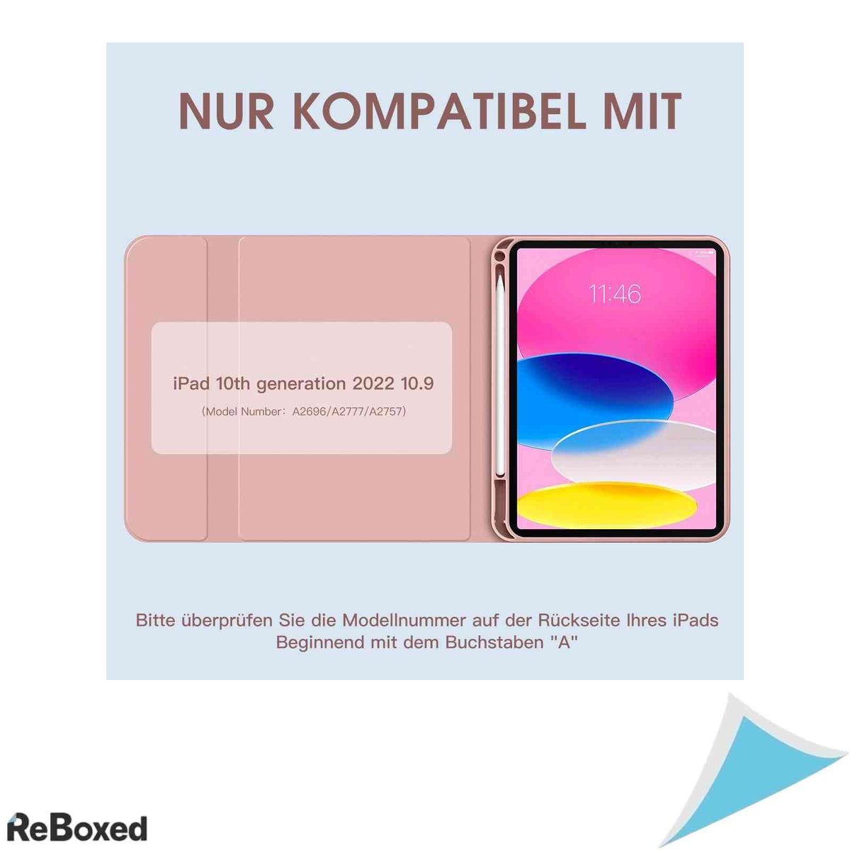 Husa cu Tastatura Bluetooth Laetass pentru iPad 10 Generatia 10.9" (2022)