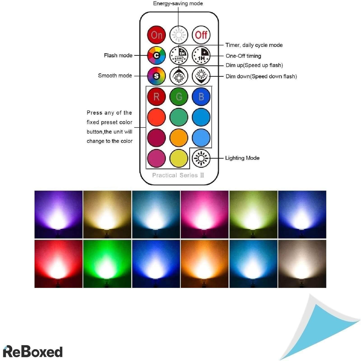 Hydong Set 10 Becuri LED RGB cu Soclu GU10