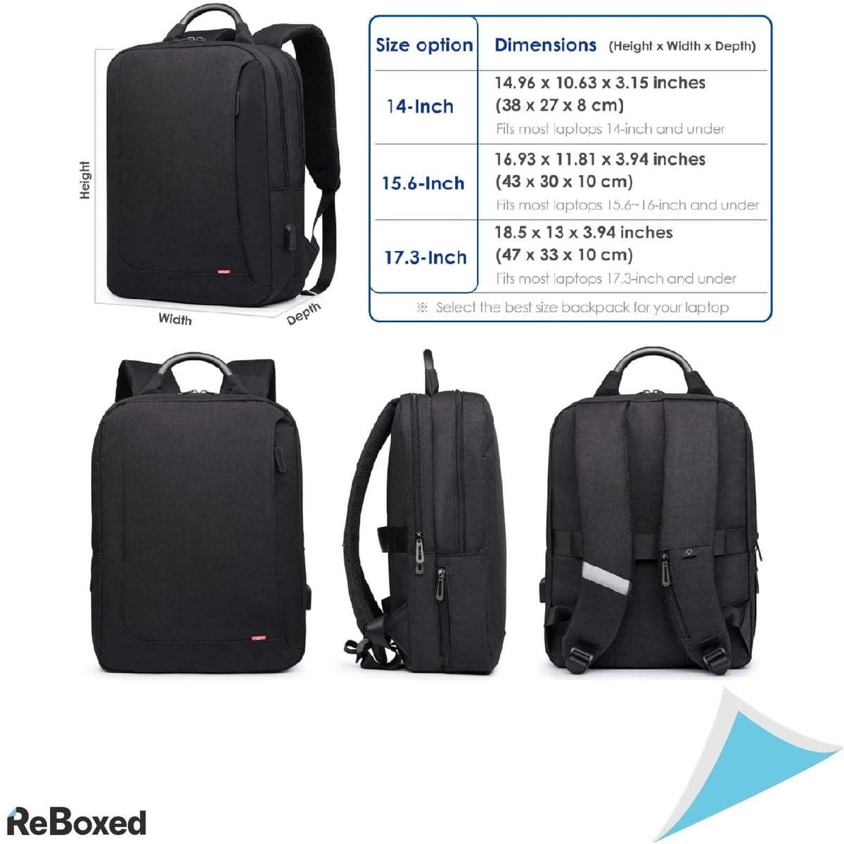 Hyzuo Rucsac pentur Laptop 14 Inch