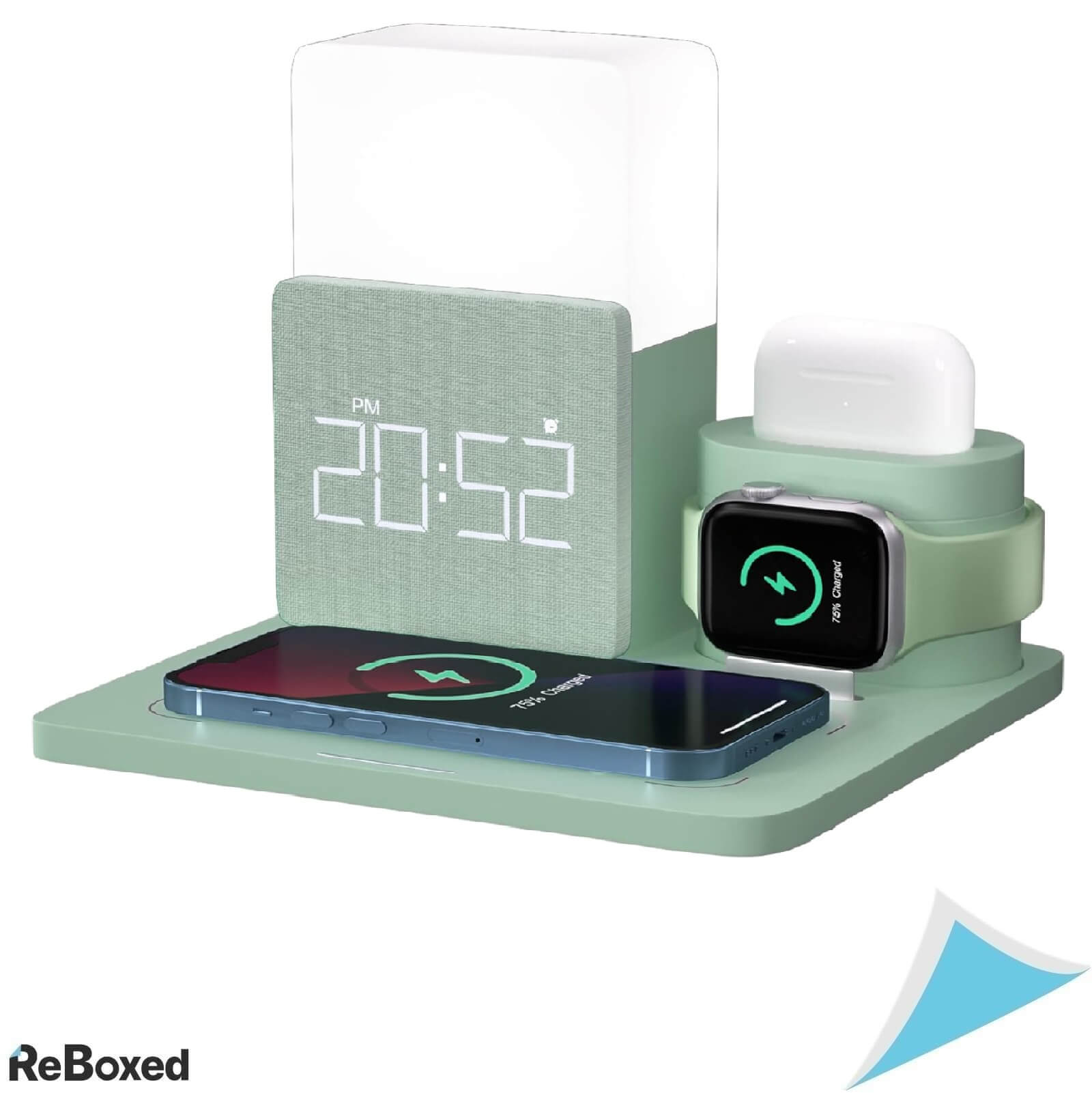 IcareSpace Statie de Incarcare 6-in-1 Wireless Ceas Alarma 10W QI