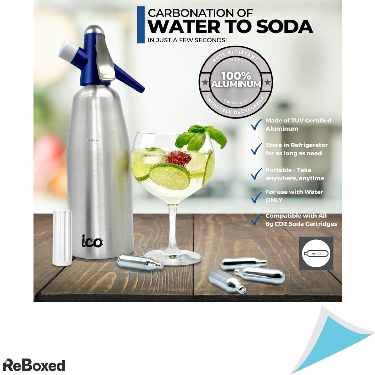 Ico Aparat pentru Preparea Apei Carbogazoase 1L