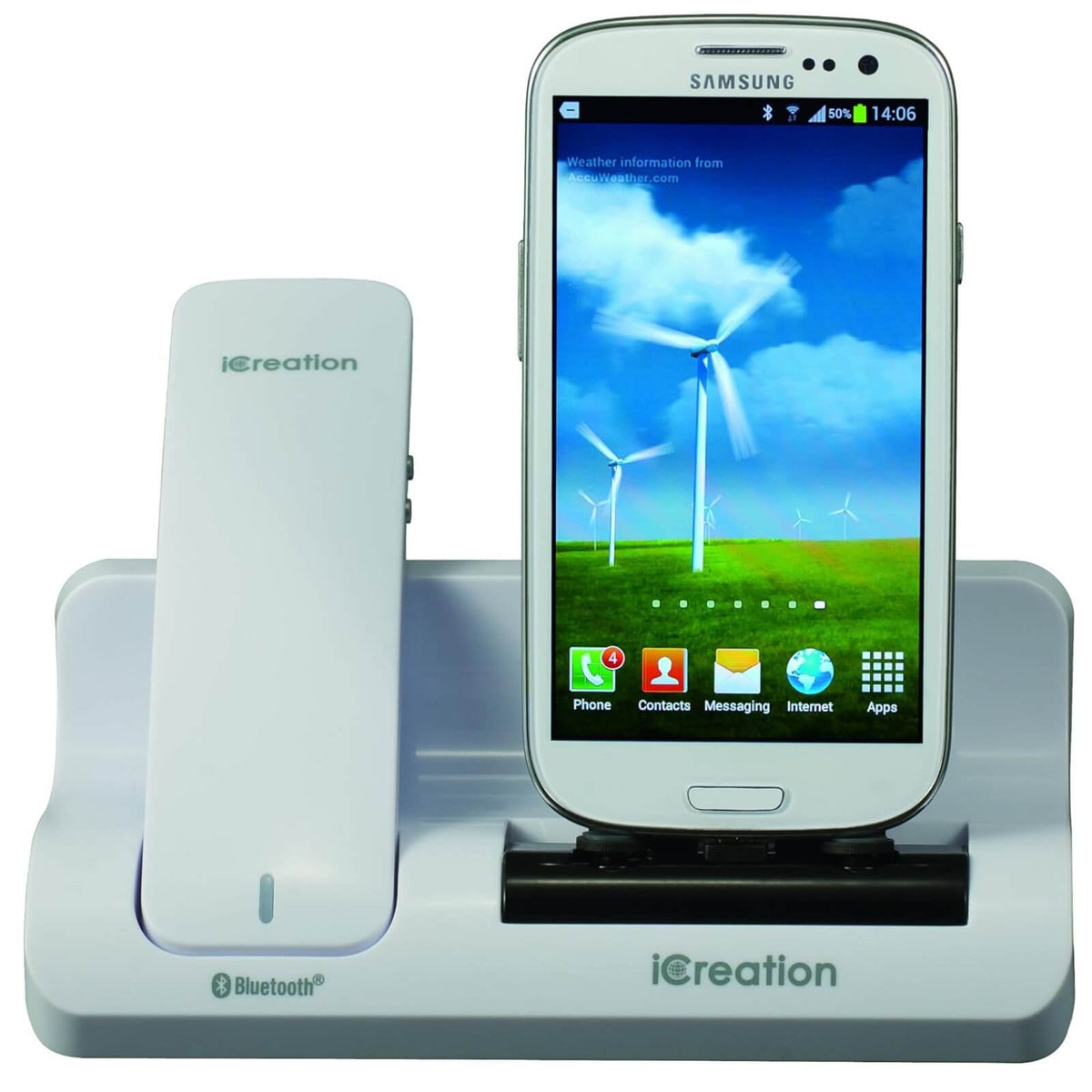 Docking Station Geemarc G500 White cu Receptor Bluetooth si Incarcator pentru Samsung Galaxy