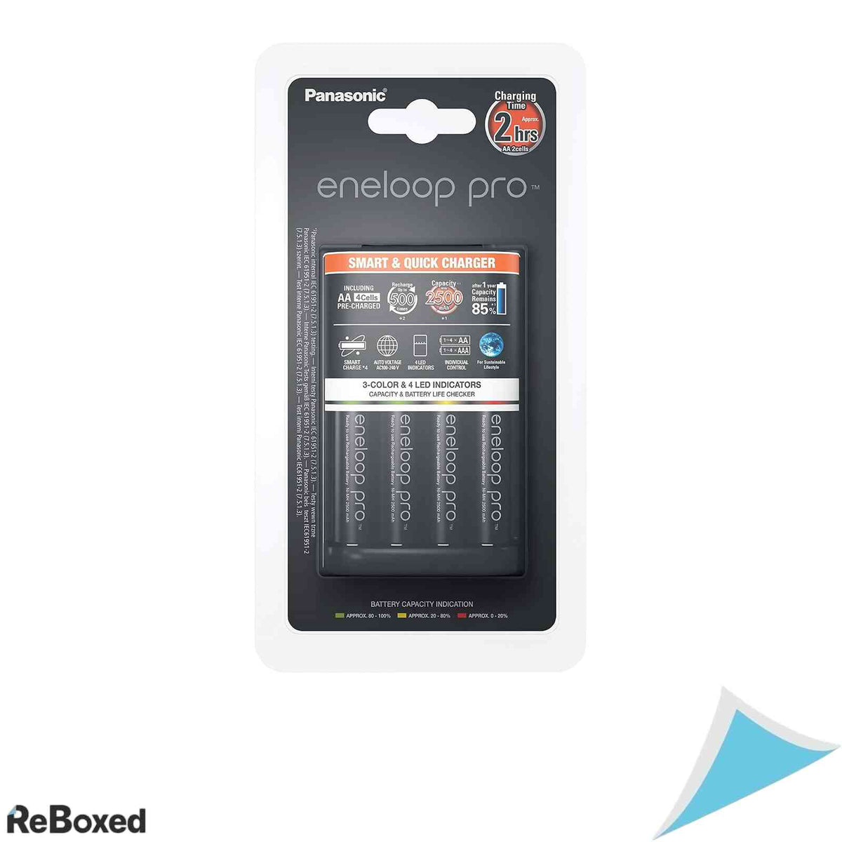 Incarcator Baterii Panasonic eneloop pro cu ecran LED 2500 mAh