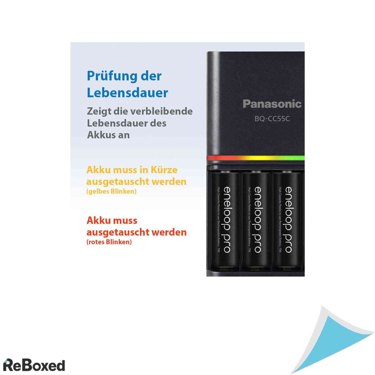 Incarcator Baterii Panasonic eneloop pro cu ecran LED 2500 mAh
