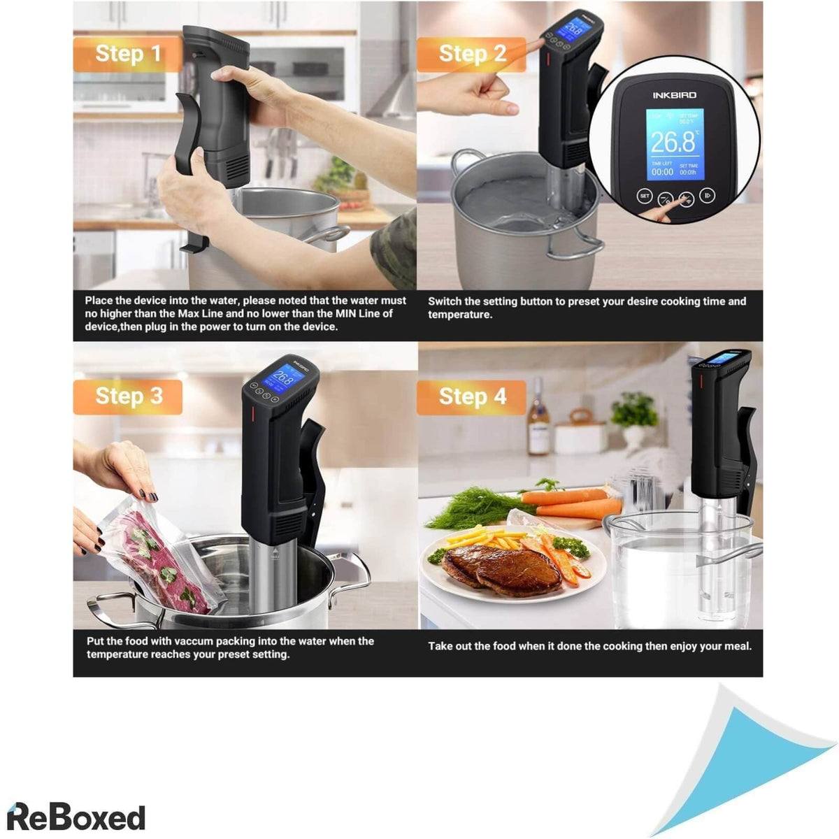 InkBird ISV Aparat de Gatit Sous Vide 1000W Wi-Fi Smart