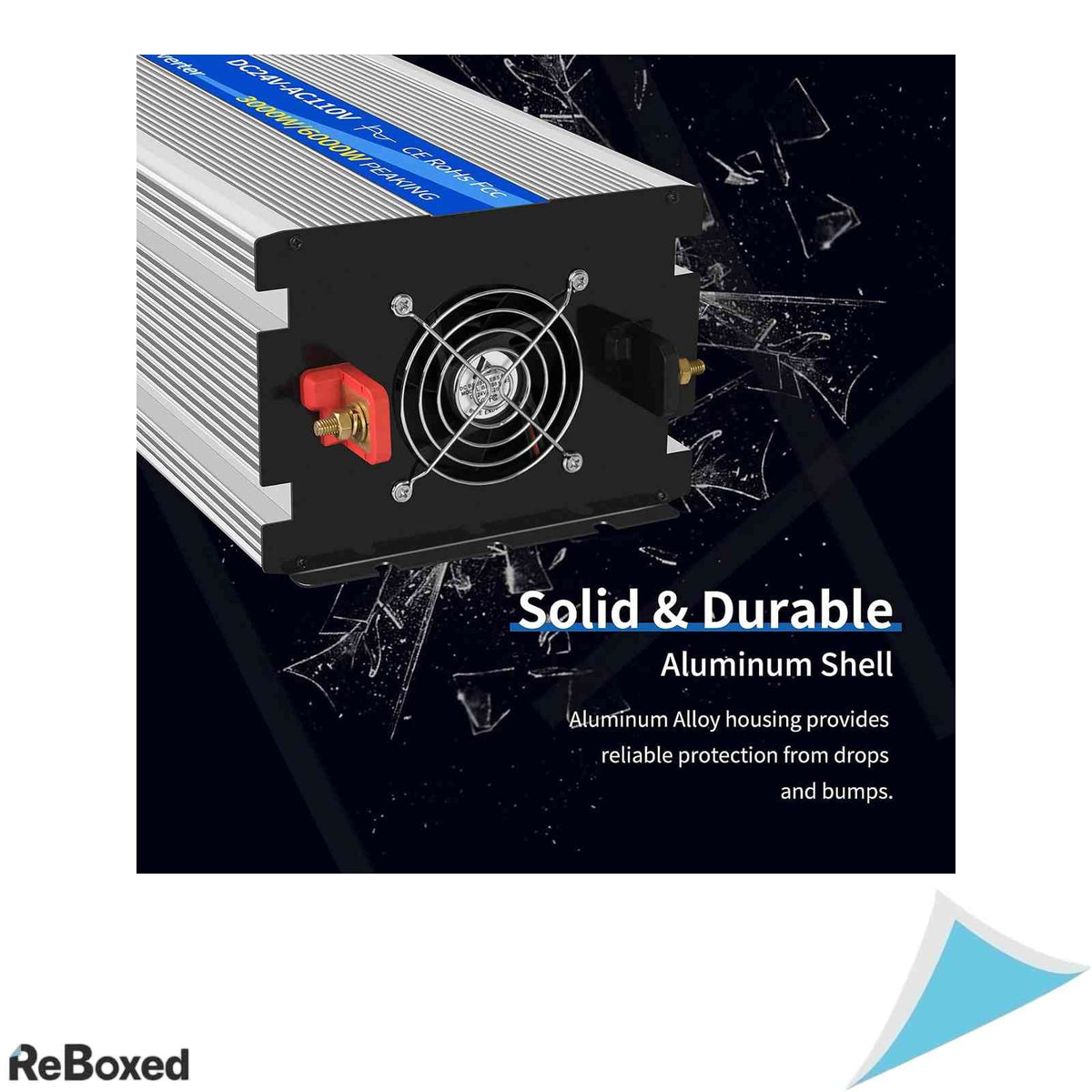 Invertor de tensiune osxcauest 3000W unda sinusoidala pura 24V la 110V cu port USB si 2 prize AC