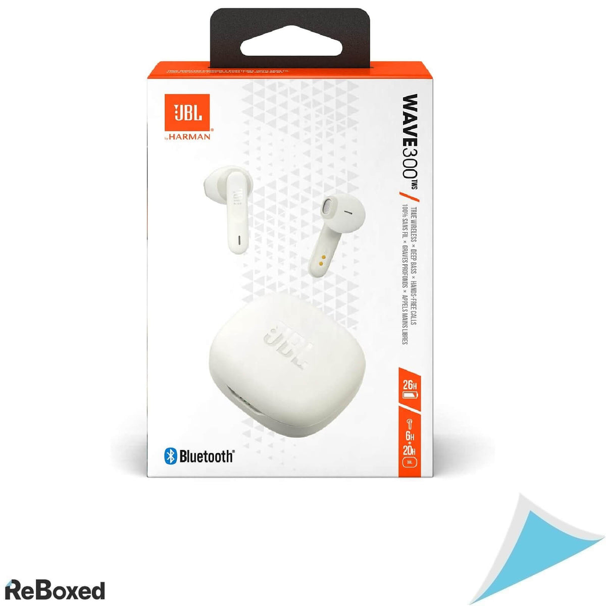 JBL Wave 300 TWS Casti In-Ear Wireless cu Microfon 26h Alb