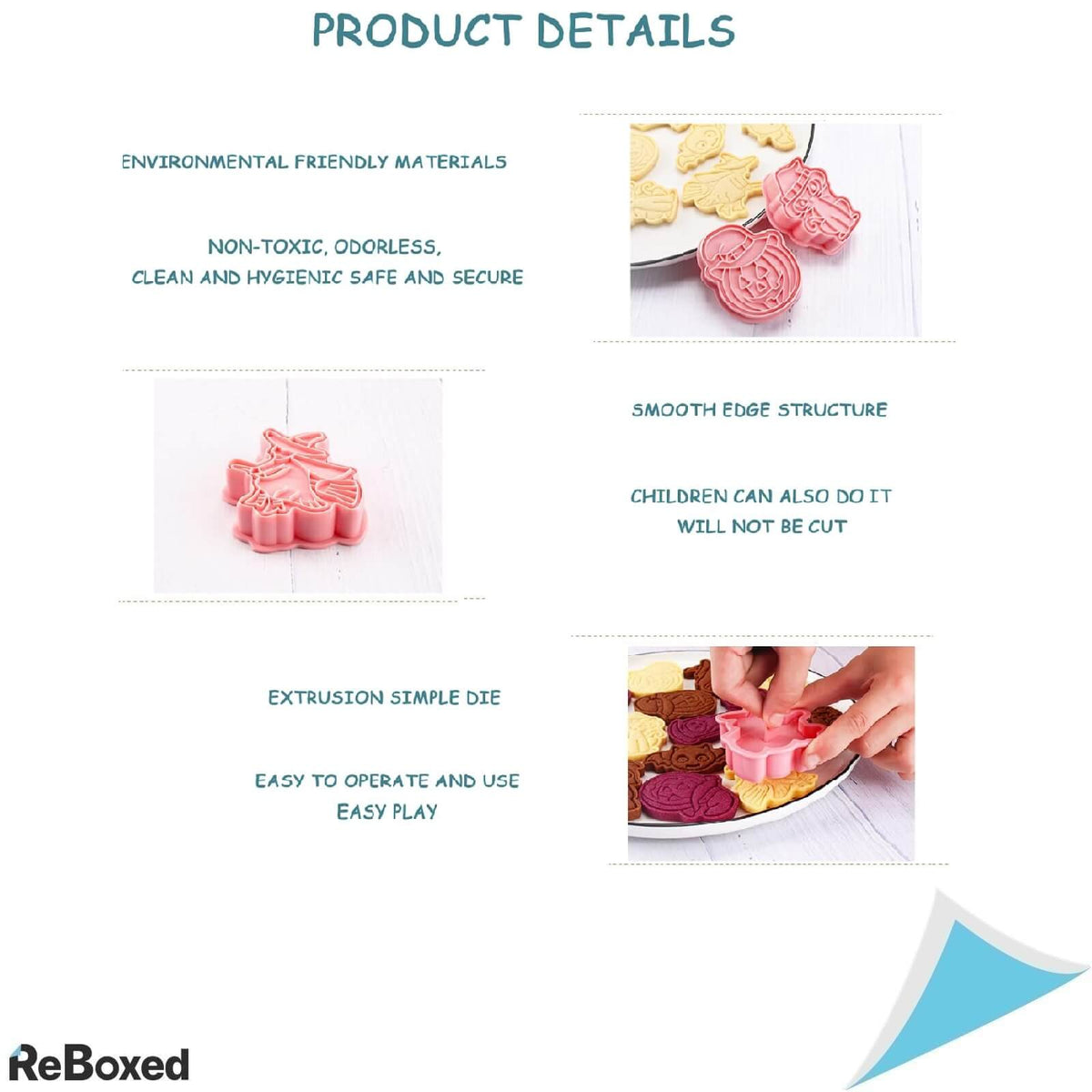 Johiux Set 6 Forme pentru Taiat Biscuiti Prajituri Clatite Paine