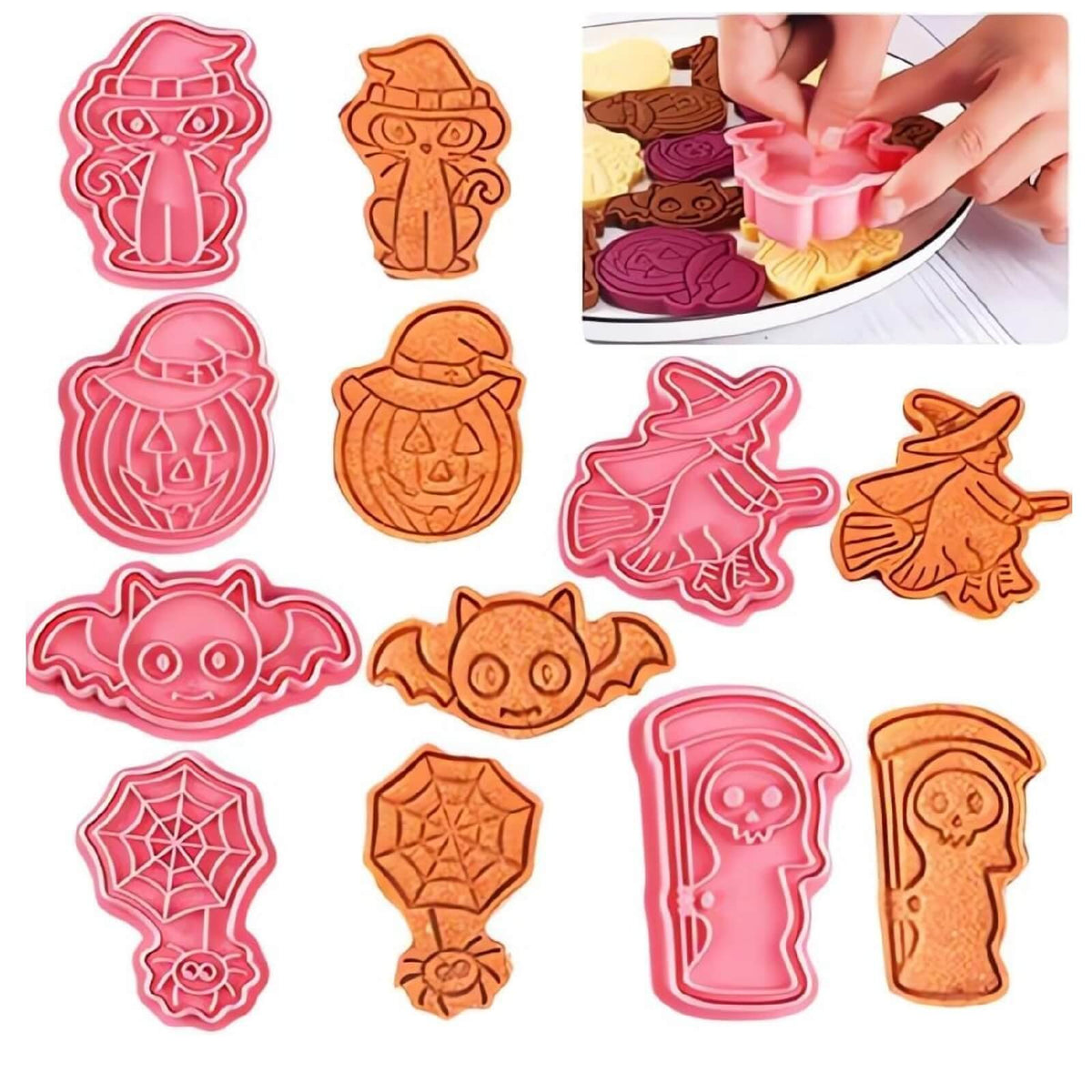 Johiux Set 6 Forme pentru Taiat Biscuiti Prajituri Clatite Paine