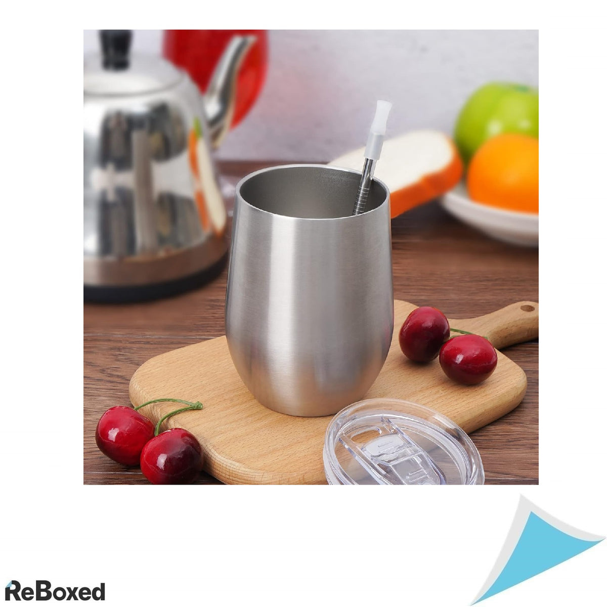 Joymaking – Set 4 Pahare Termoizolante din Otel Inoxidabil cu Capace