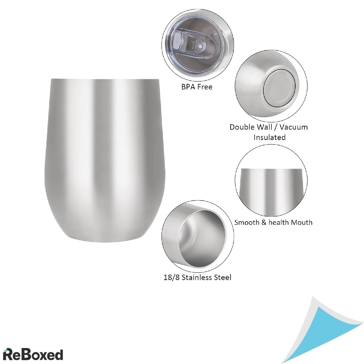 Joymaking – Set 4 Pahare Termoizolante din Otel Inoxidabil cu Capace