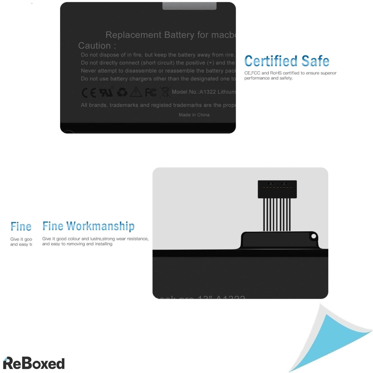 JQSPOWER Baterie pentru MacBook Pro 13 A1322